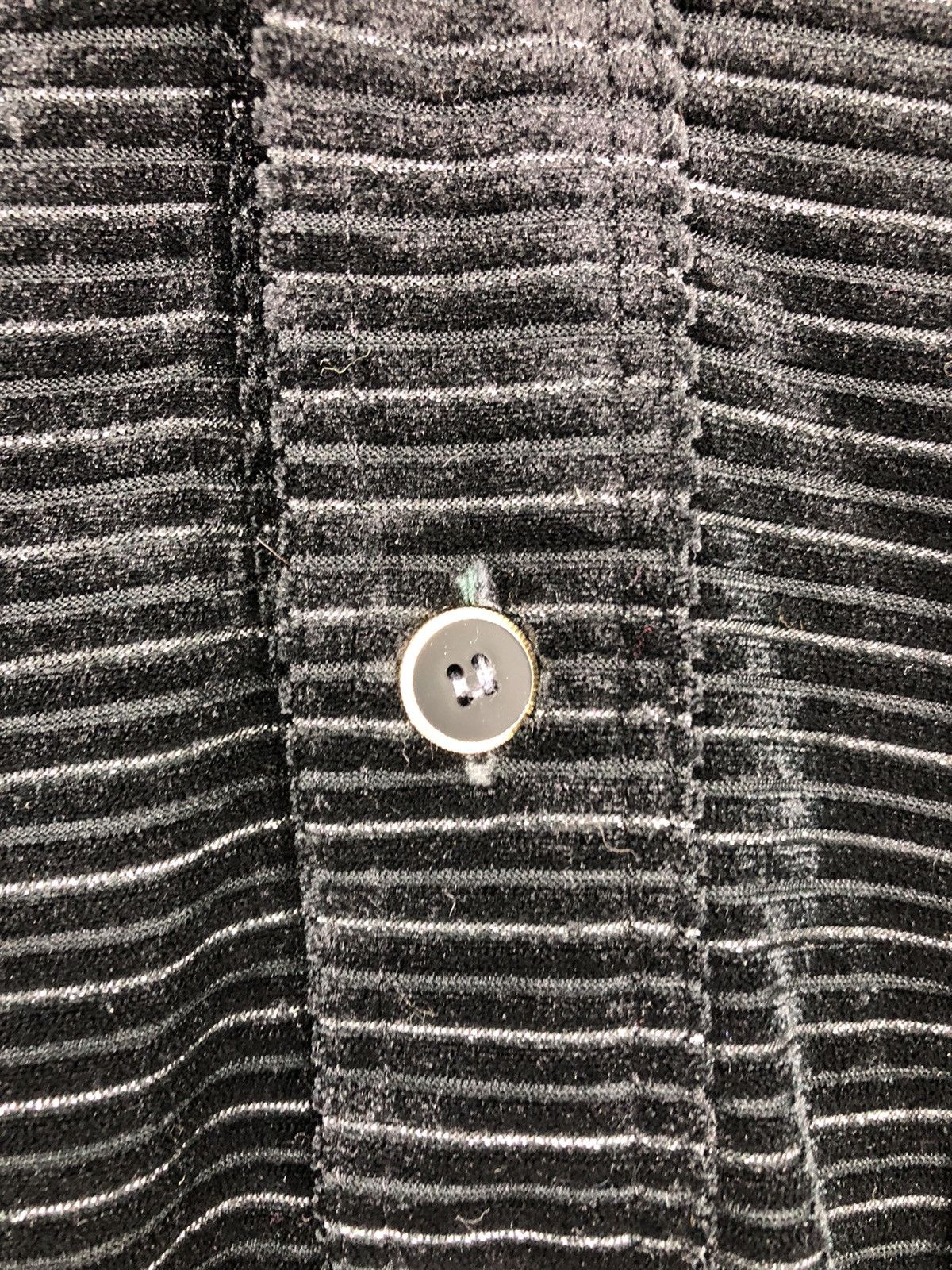 Japanese Brand Vintage 80's Velvet Striped Polo Shirts by Merkur Size US XL / EU 56 / 4 - 8 Thumbnail