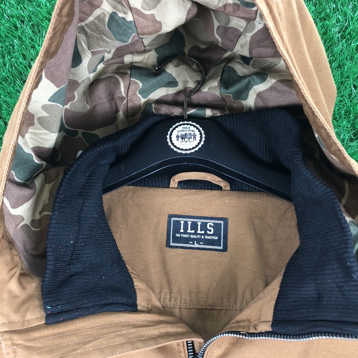 Japanese Brand Bomber Style Jacket Hoodie Mustard Brown by ILLS Size US L / EU 52-54 / 3 - 7 Thumbnail