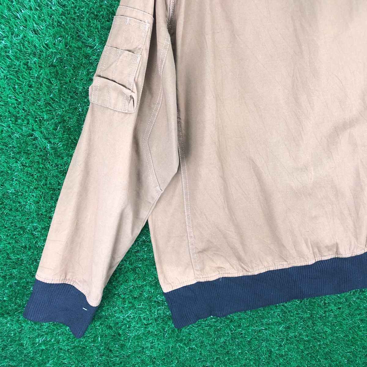 Japanese Brand Bomber Style Jacket Hoodie Mustard Brown by ILLS Size US L / EU 52-54 / 3 - 6 Thumbnail