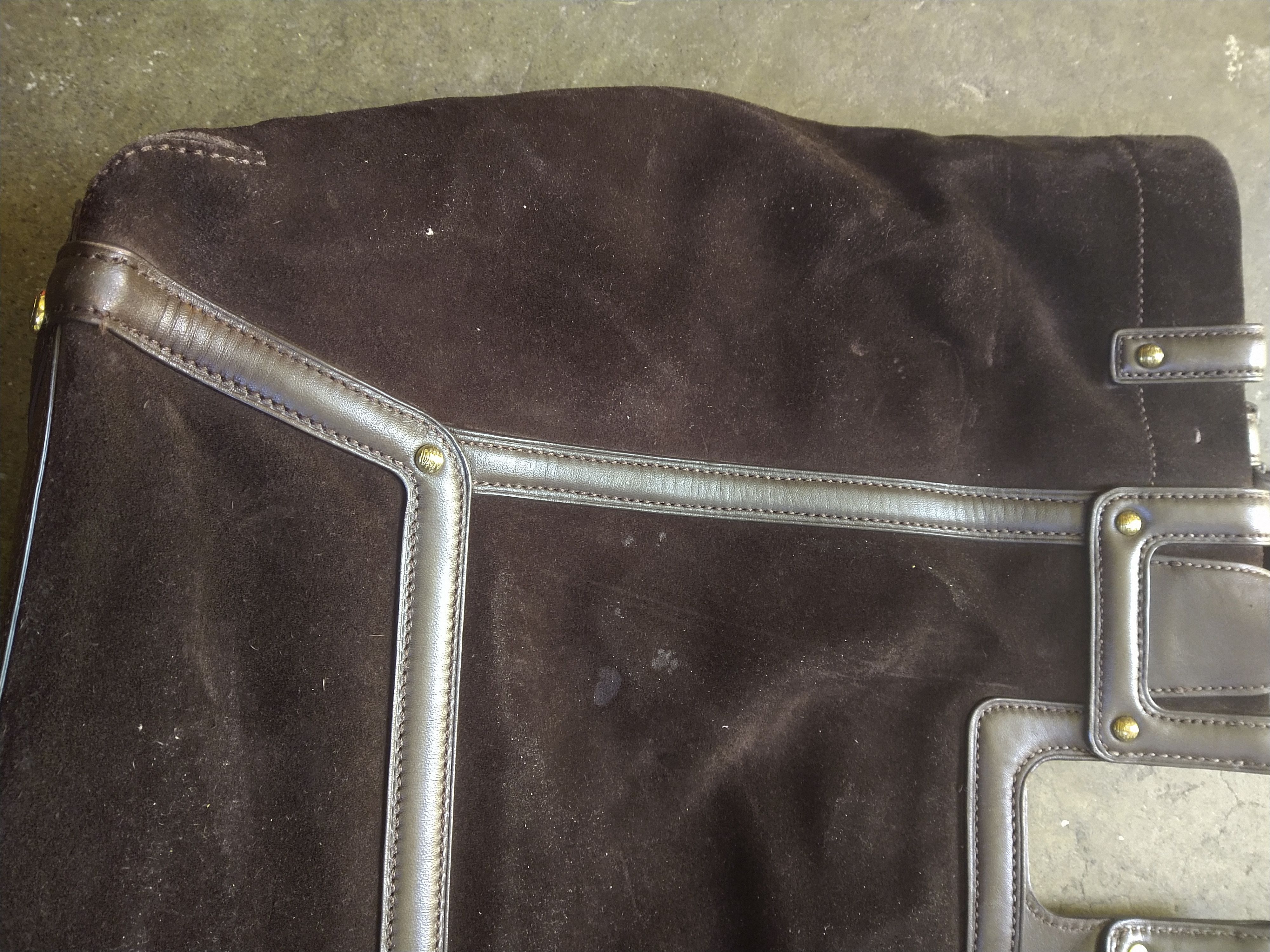 Tumi Tumi Tote Bag Suede Leather Dark Brown Size ONE SIZE - 4 Thumbnail