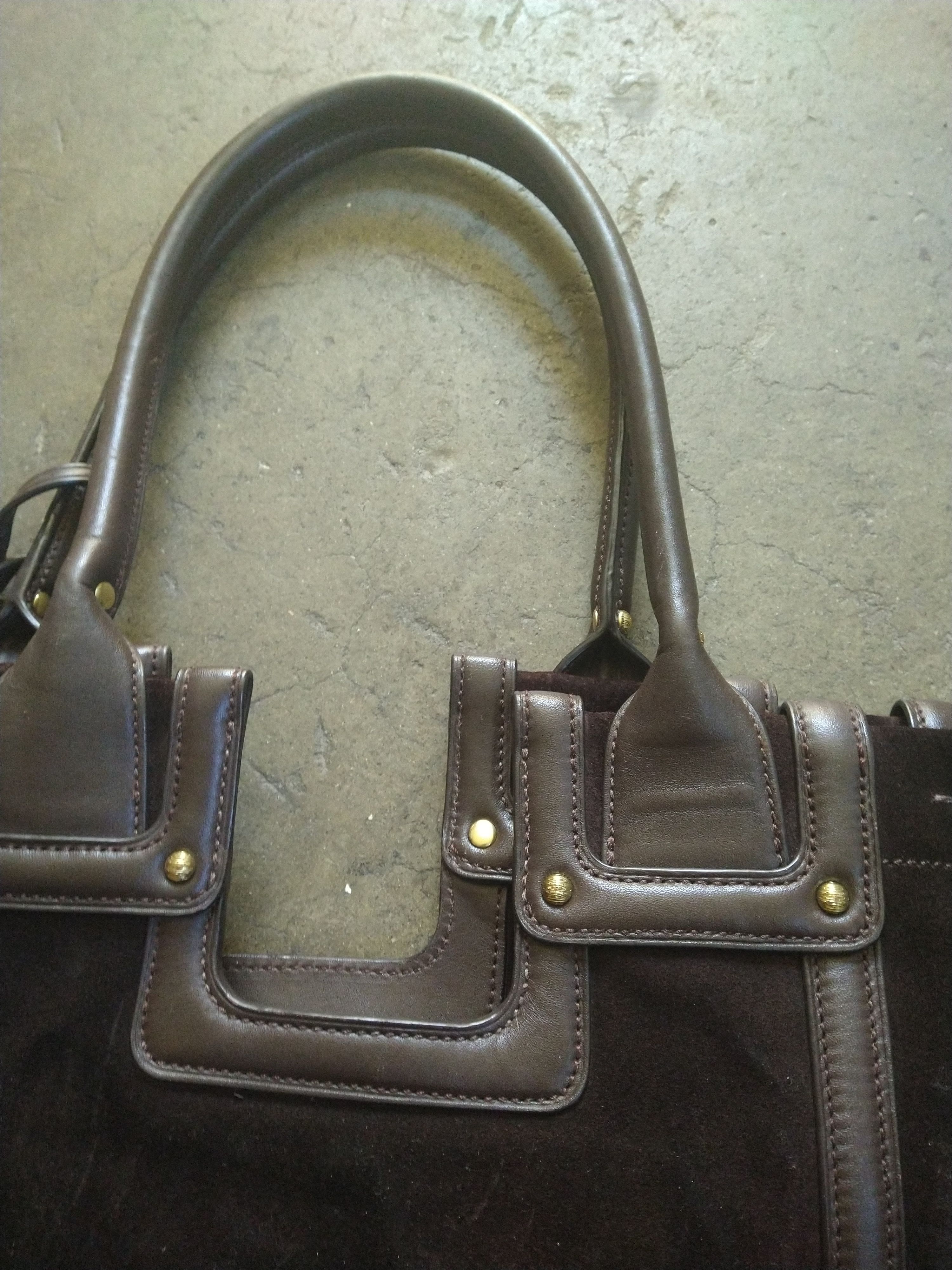 Tumi Tumi Tote Bag Suede Leather Dark Brown Size ONE SIZE - 2 Thumbnail