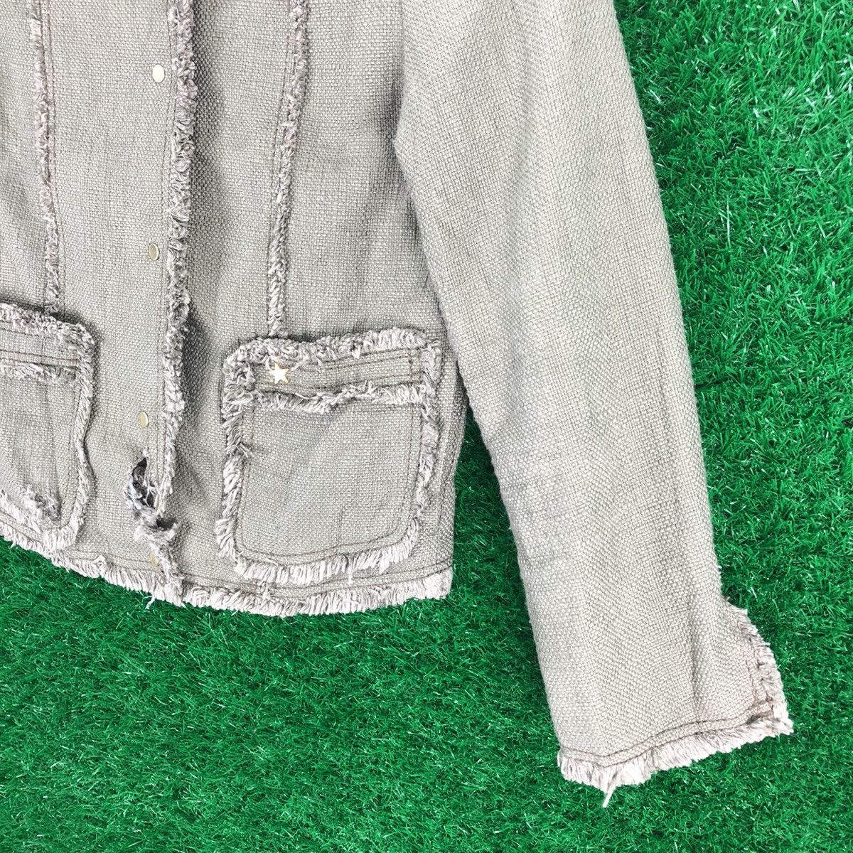 Tomorrowland Vintage 90's Macphee Tomorrowland Burlap Jacket Size XS / US 0-2 / IT 36-38 - 3 Thumbnail