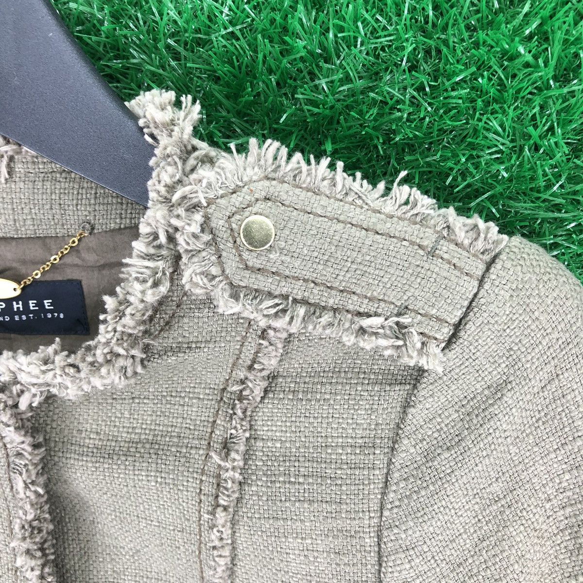 Tomorrowland Vintage 90's Macphee Tomorrowland Burlap Jacket Size XS / US 0-2 / IT 36-38 - 7 Thumbnail