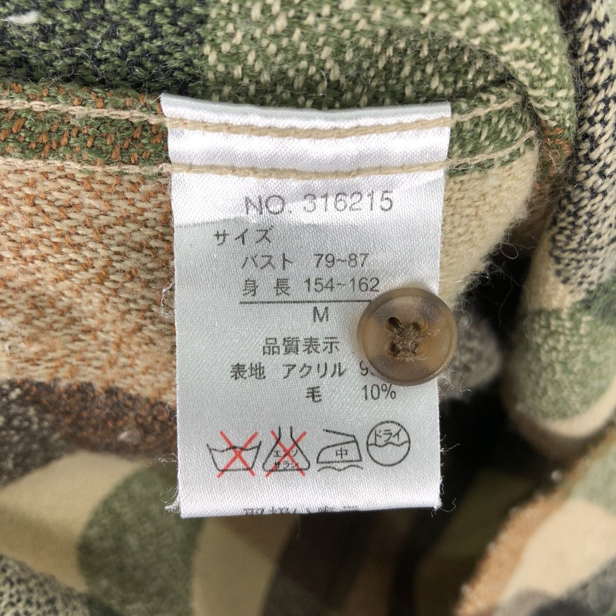 Japanese Brand Vintage Wool Flannel Checkered Single Pocket by Clef De Sol Size US XS / EU 42 / 0 - 12 Thumbnail