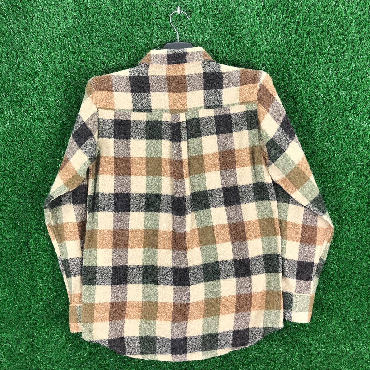 Japanese Brand Vintage Wool Flannel Checkered Single Pocket by Clef De Sol Size US XS / EU 42 / 0 - 4 Thumbnail