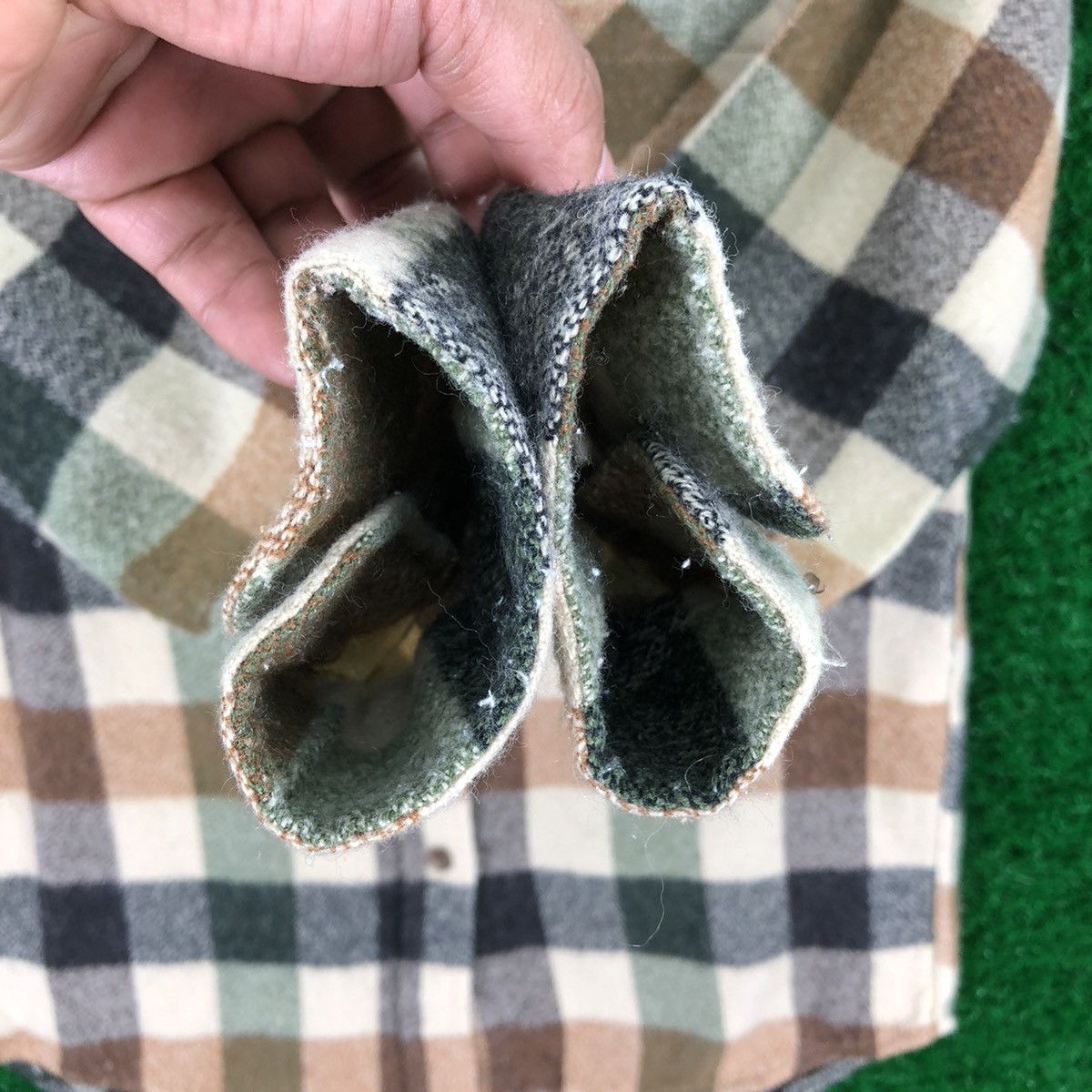 Japanese Brand Vintage Wool Flannel Checkered Single Pocket by Clef De Sol Size US XS / EU 42 / 0 - 9 Thumbnail