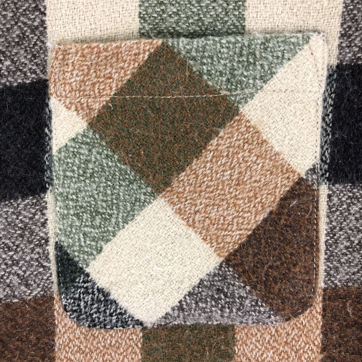 Japanese Brand Vintage Wool Flannel Checkered Single Pocket by Clef De Sol Size US XS / EU 42 / 0 - 7 Thumbnail