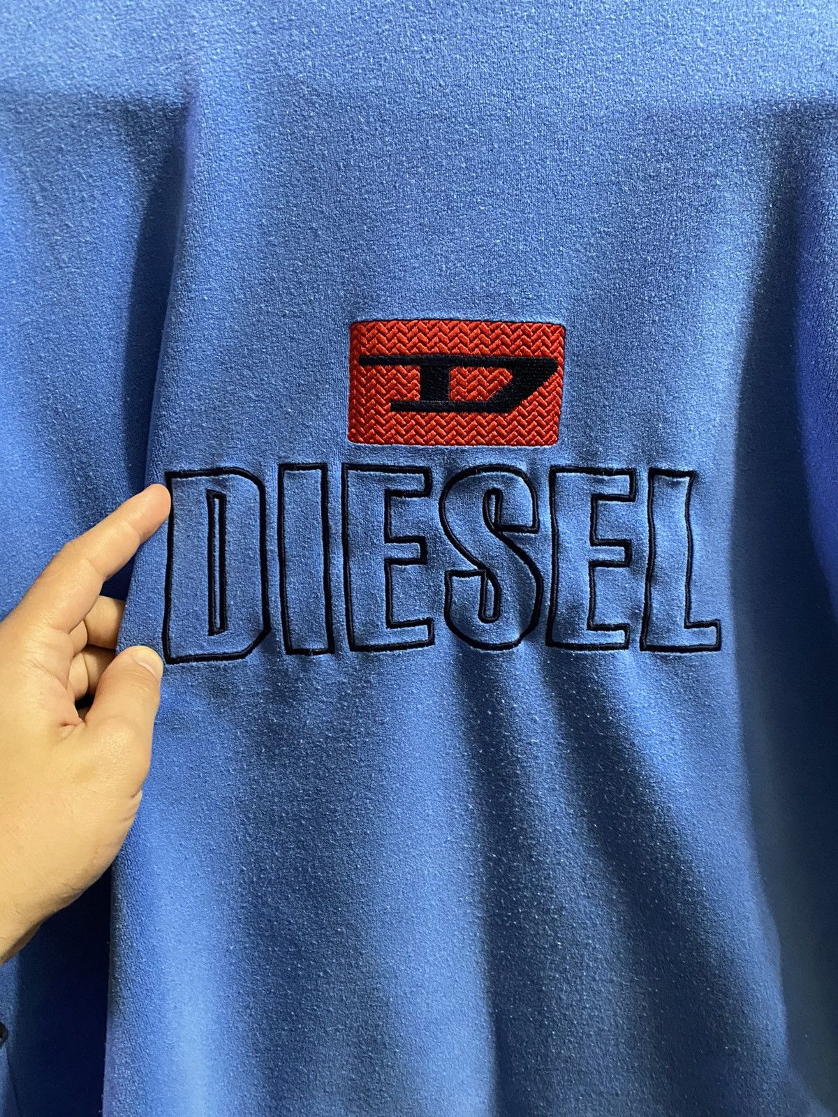 Diesel × Vintage Blue Rare Vintage Zip Fleece Diesel. Y2K style Big Logo. Size US S / EU 44-46 / 1 - 6 Thumbnail
