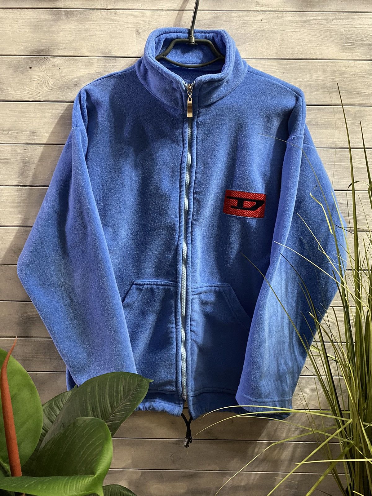 Diesel × Vintage Blue Rare Vintage Zip Fleece Diesel. Y2K style Big Logo. Size US S / EU 44-46 / 1 - 2 Thumbnail
