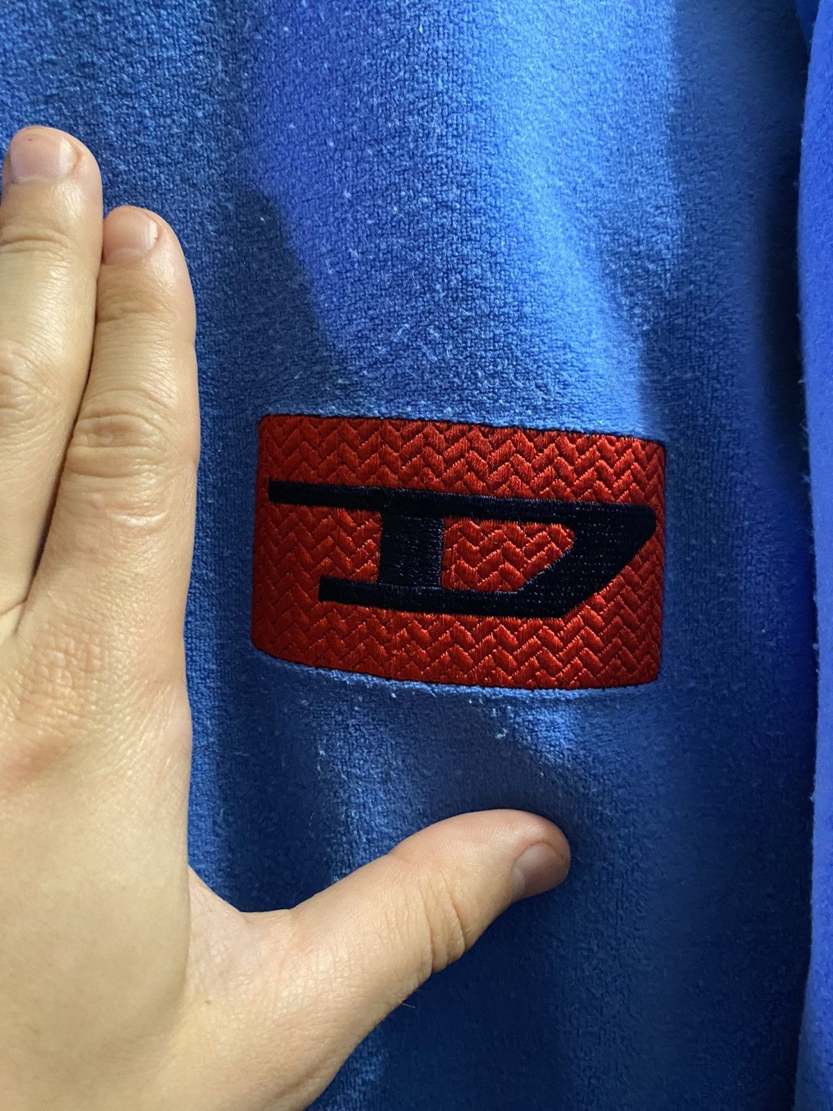 Diesel × Vintage Blue Rare Vintage Zip Fleece Diesel. Y2K style Big Logo. Size US S / EU 44-46 / 1 - 3 Thumbnail