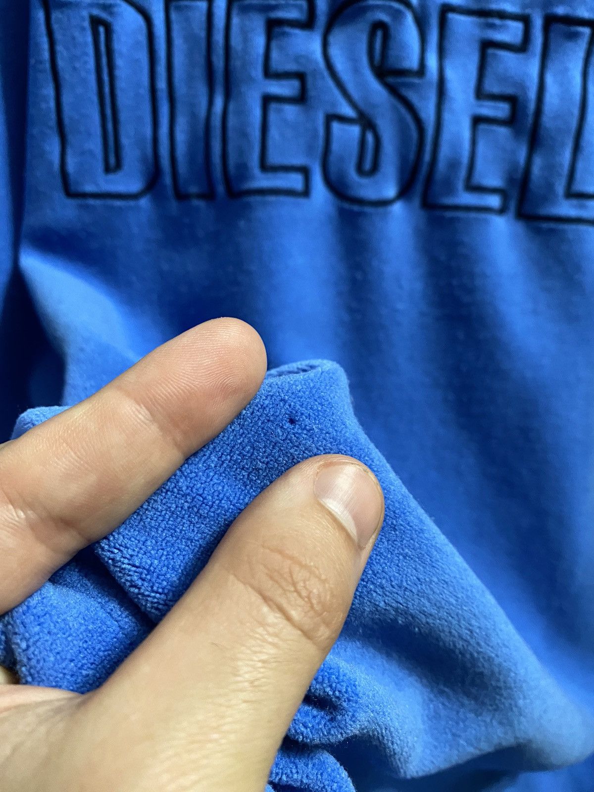 Diesel × Vintage Blue Rare Vintage Zip Fleece Diesel. Y2K style Big Logo. Size US S / EU 44-46 / 1 - 9 Thumbnail