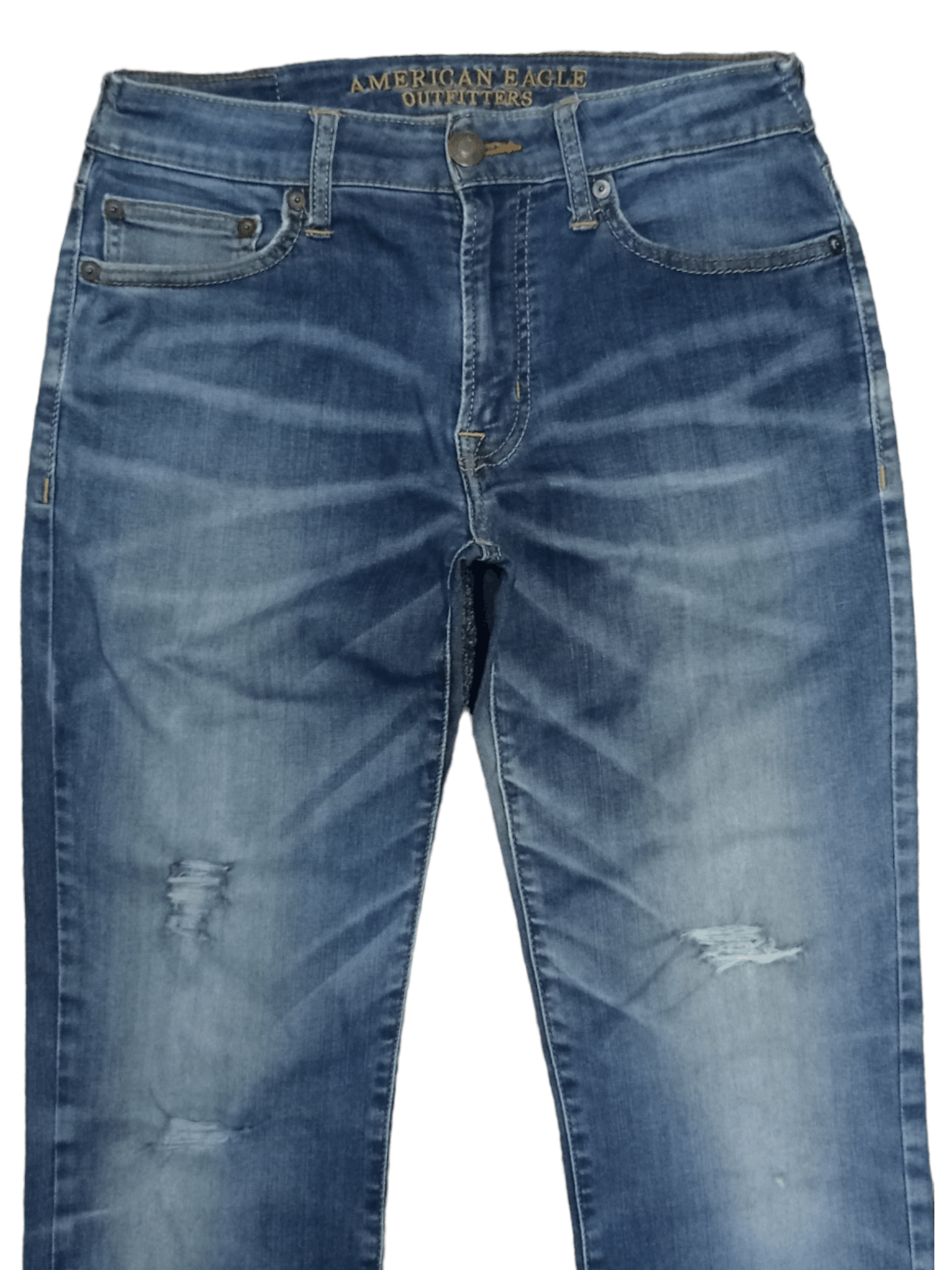 Japanese Brand SALES 🔥 Vintage Japanese Brand Blue Wash Distressed Jeans Size US 28 / EU 44 - 6 Thumbnail