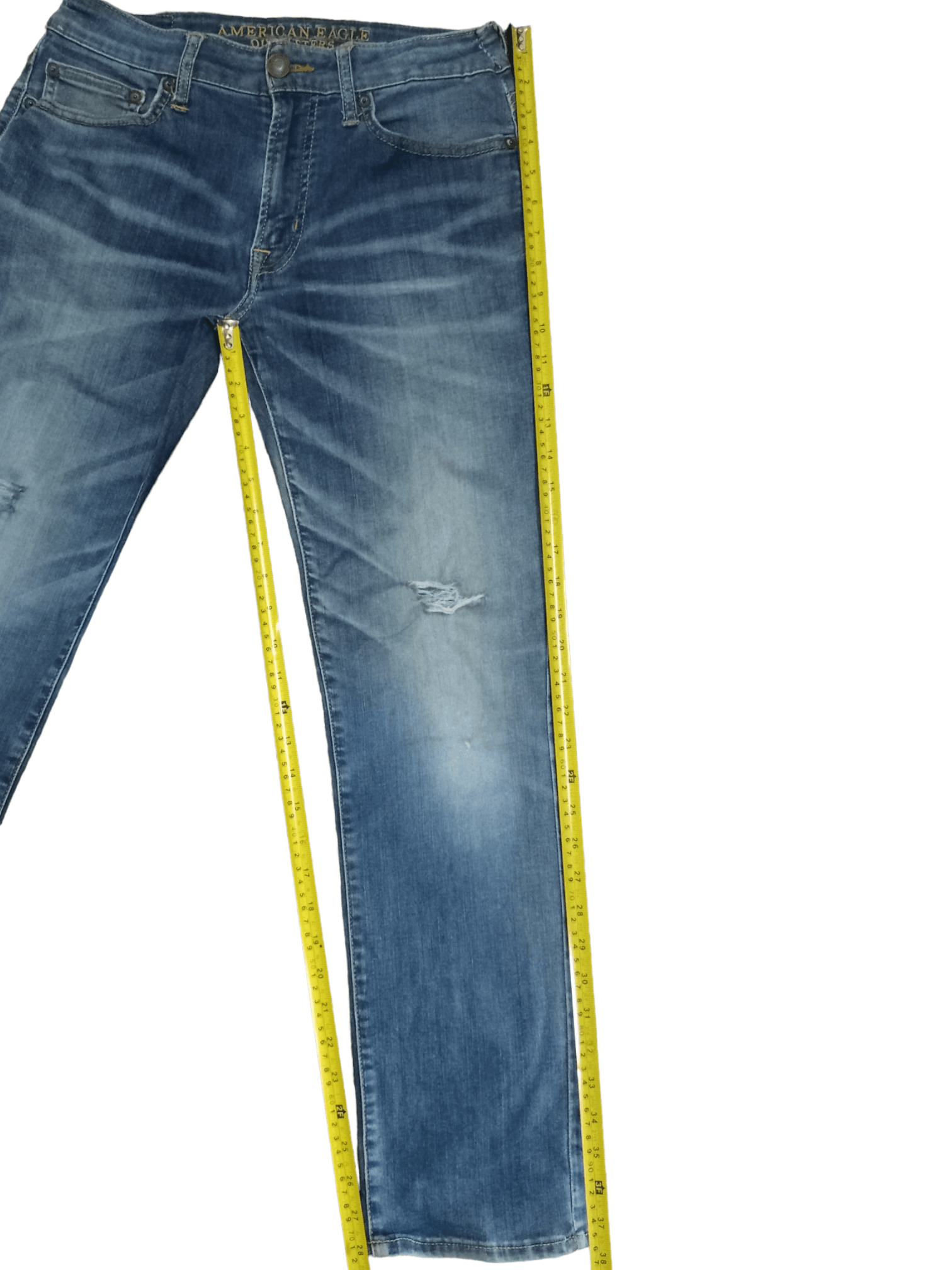 Japanese Brand SALES 🔥 Vintage Japanese Brand Blue Wash Distressed Jeans Size US 28 / EU 44 - 10 Thumbnail