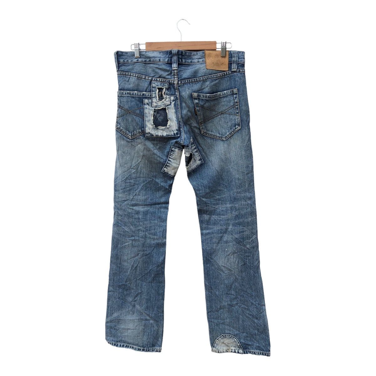 Hypebeast × If Six Was Nine Double Flag Jeans Distress Denim By Patchwork Size US 36 / EU 52 - 2 Thumbnail