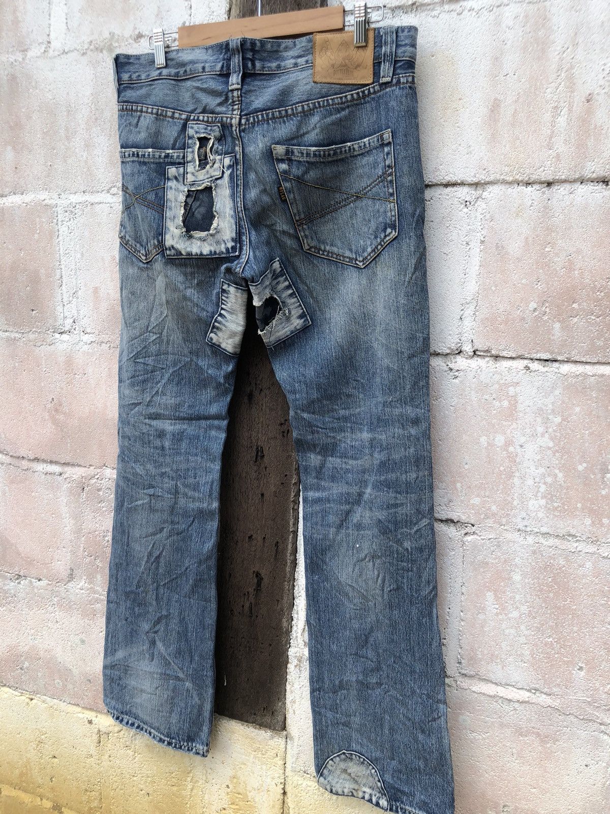 Hypebeast × If Six Was Nine Double Flag Jeans Distress Denim By Patchwork Size US 36 / EU 52 - 5 Thumbnail
