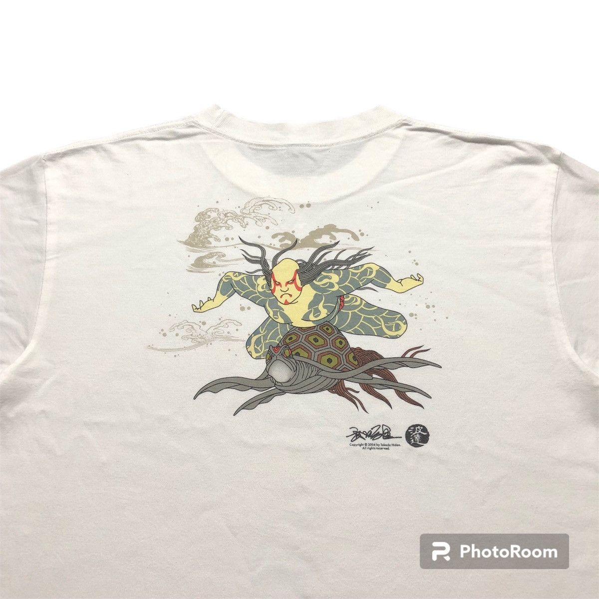Japanese Brand Rare‼️🔥Vintage Takeda Hideo Designer White T-Shirt Size US M / EU 48-50 / 2 - 5 Thumbnail
