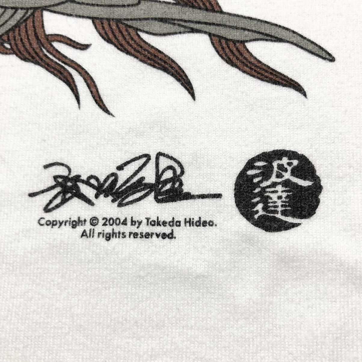 Japanese Brand Rare‼️🔥Vintage Takeda Hideo Designer White T-Shirt Size US M / EU 48-50 / 2 - 8 Thumbnail