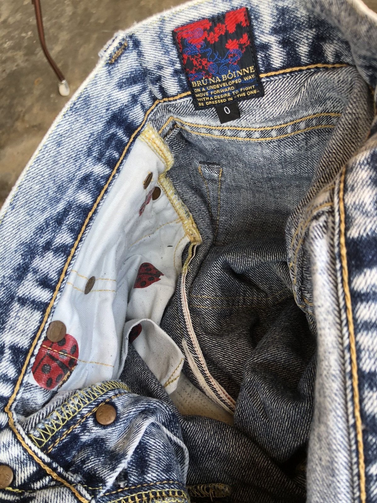 BRU NA BOINNE × Japanese Brand Bru Na Boinne Jeans Distress Denim Dirt Wash Size US 31 - 5 Thumbnail