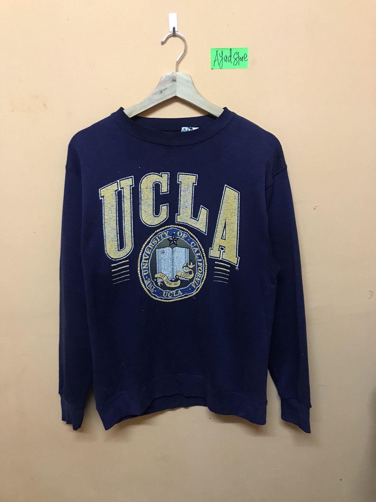 image of Made In USA x Vintage VTG Ucla University Sweatshirt in Blue, Men's (Size Medium)