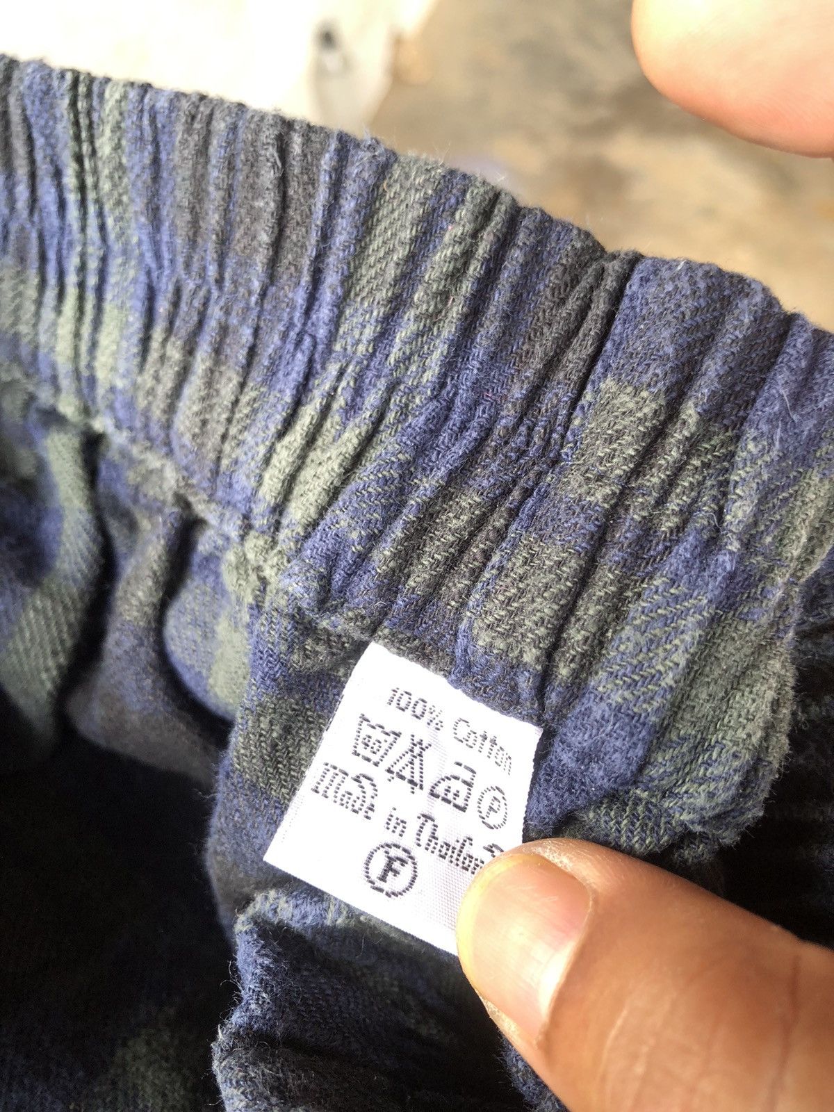 Japanese Brand × Seditionaries Drop Crotch Pants Drawstring Unbrand Blue Checkered Size US 32 / EU 48 - 5 Thumbnail