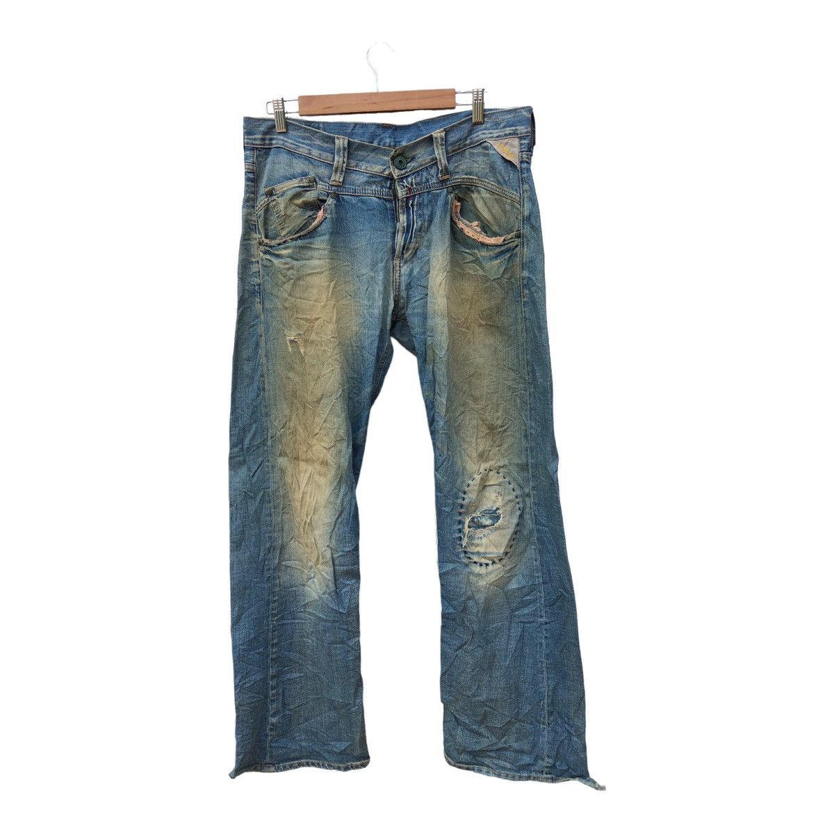 Replay Replay Destress Sashiko Jeans Denim Size US 36 / EU 52 - 1 Thumbnail