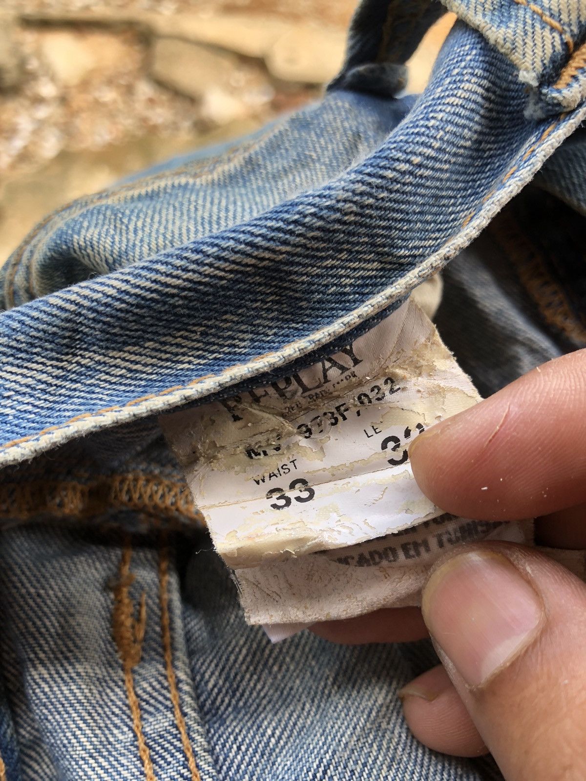 Replay Replay Destress Sashiko Jeans Denim Size US 36 / EU 52 - 6 Thumbnail