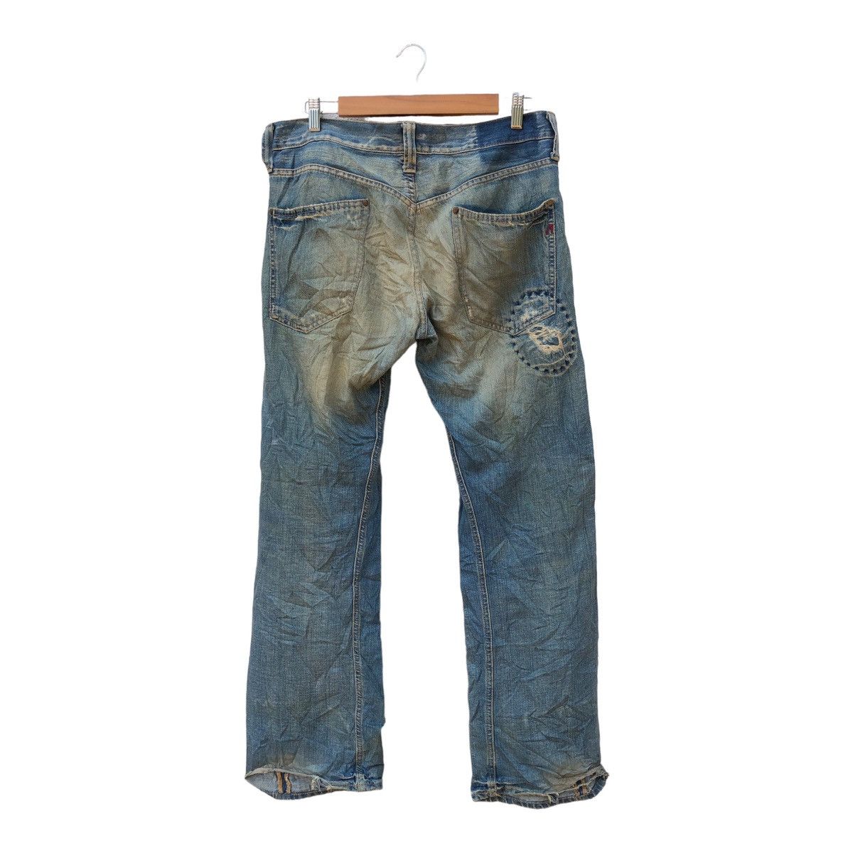 Replay Replay Destress Sashiko Jeans Denim Size US 36 / EU 52 - 2 Thumbnail