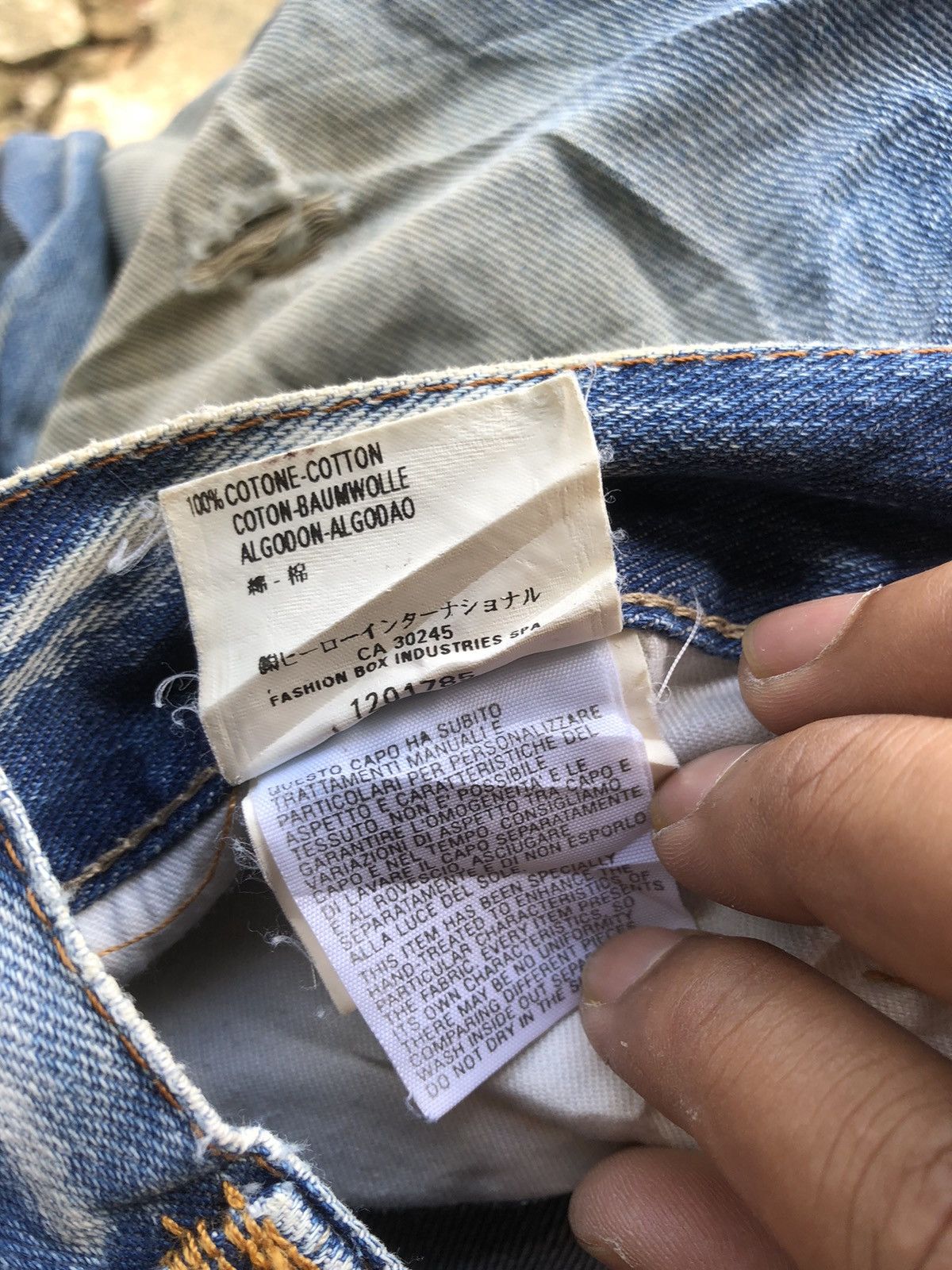 Replay Jeans Denim Replay Destress Ziqzaq Repairing Size US 37 - 8 Thumbnail