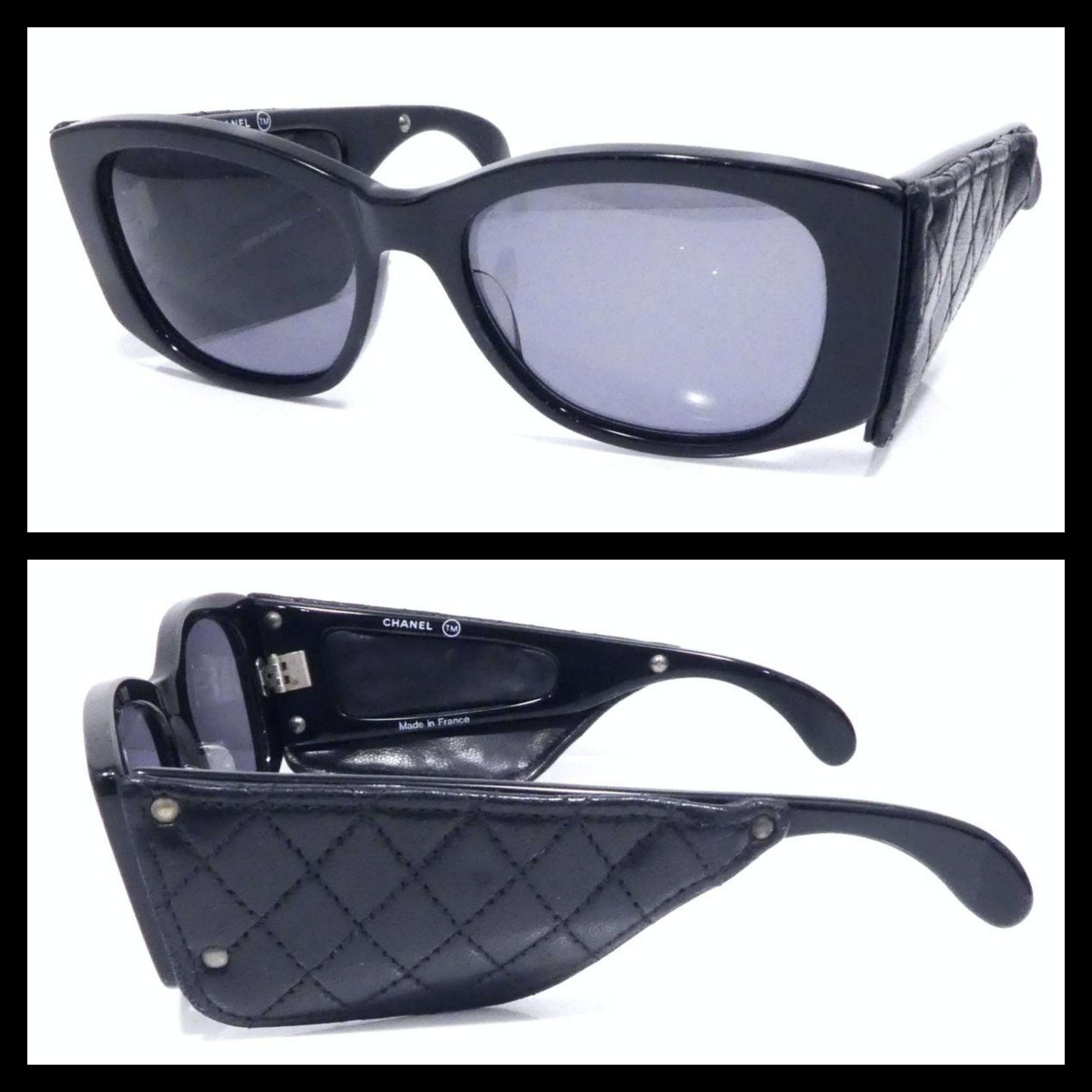 Chanel Chanel 1988 Leather Vintage Sunglasses [Grail!]