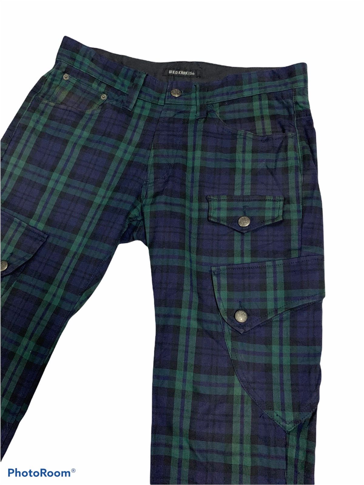 Japanese Brand × Seditionaries Wild Khakis Cargo Tartan Bondage Flare Pants Size US 32 / EU 48 - 1 Thumbnail