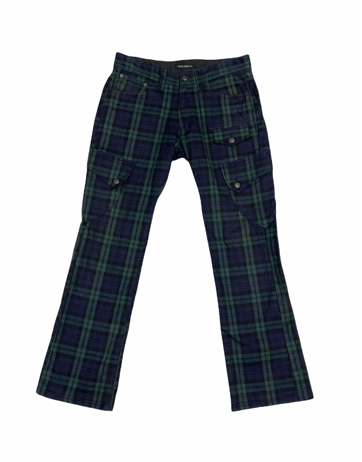 Japanese Brand × Seditionaries Wild Khakis Cargo Tartan Bondage Flare Pants Size US 32 / EU 48 - 2 Thumbnail