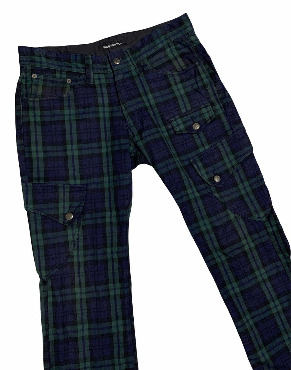 Japanese Brand × Seditionaries Wild Khakis Cargo Tartan Bondage Flare Pants Size US 32 / EU 48 - 3 Thumbnail