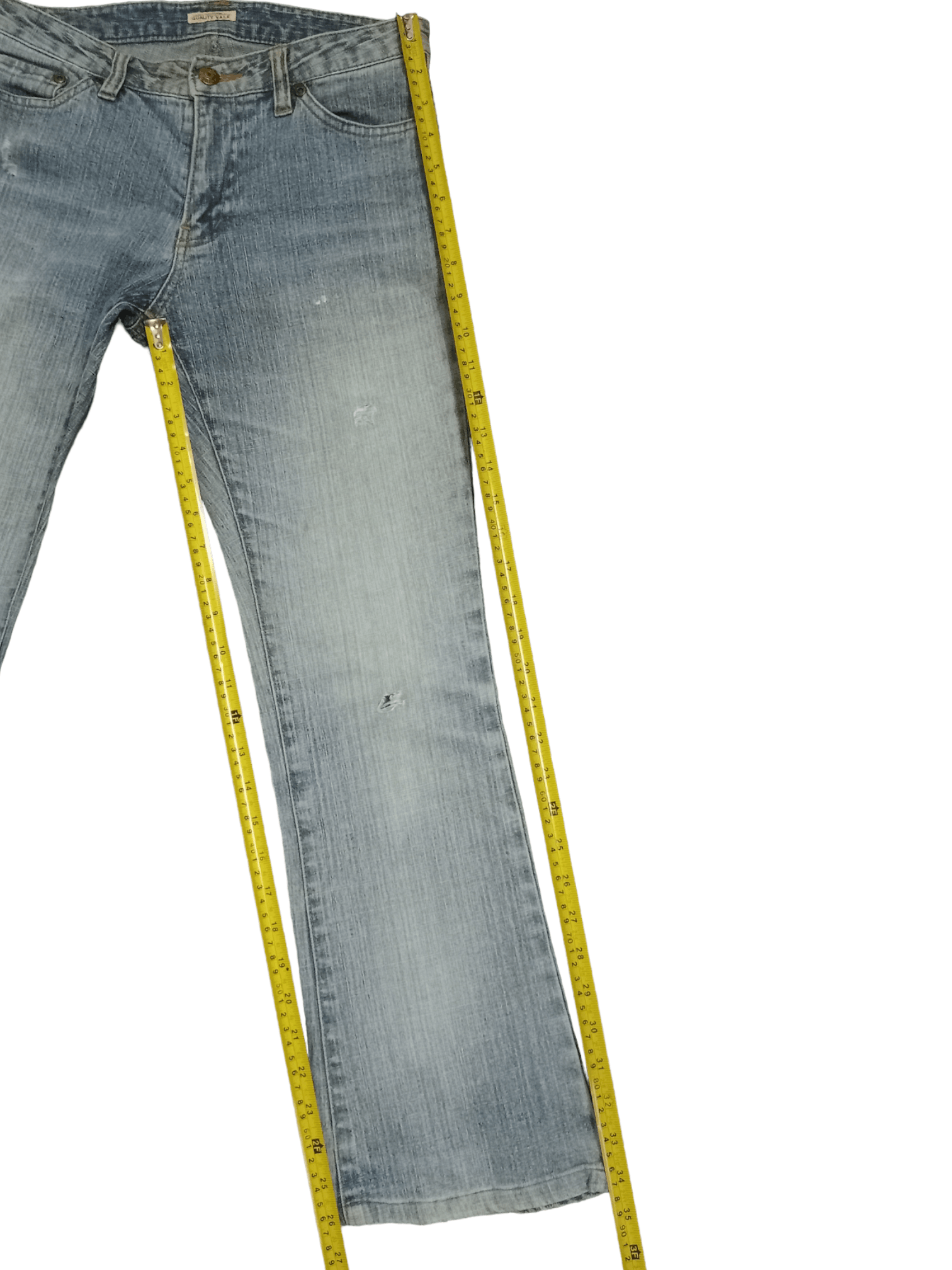 Japanese Brand Vintage Japanese Brand Blue Wash Distressed Flare Jeans Size US 28 / EU 44 - 8 Thumbnail