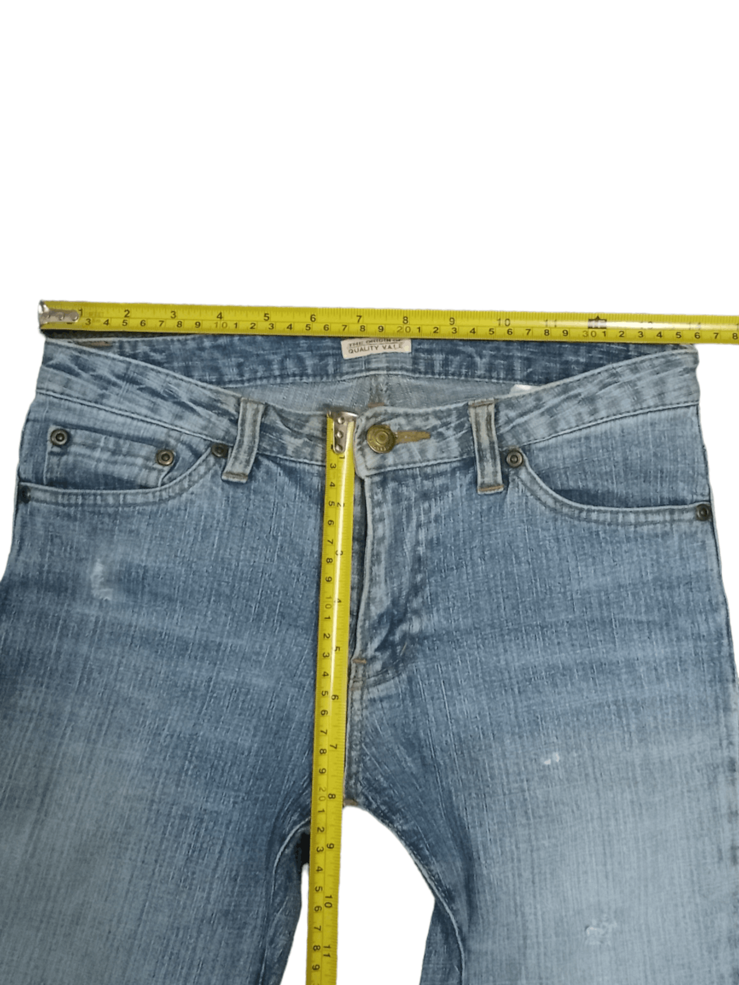 Japanese Brand Vintage Japanese Brand Blue Wash Distressed Flare Jeans Size US 28 / EU 44 - 7 Thumbnail
