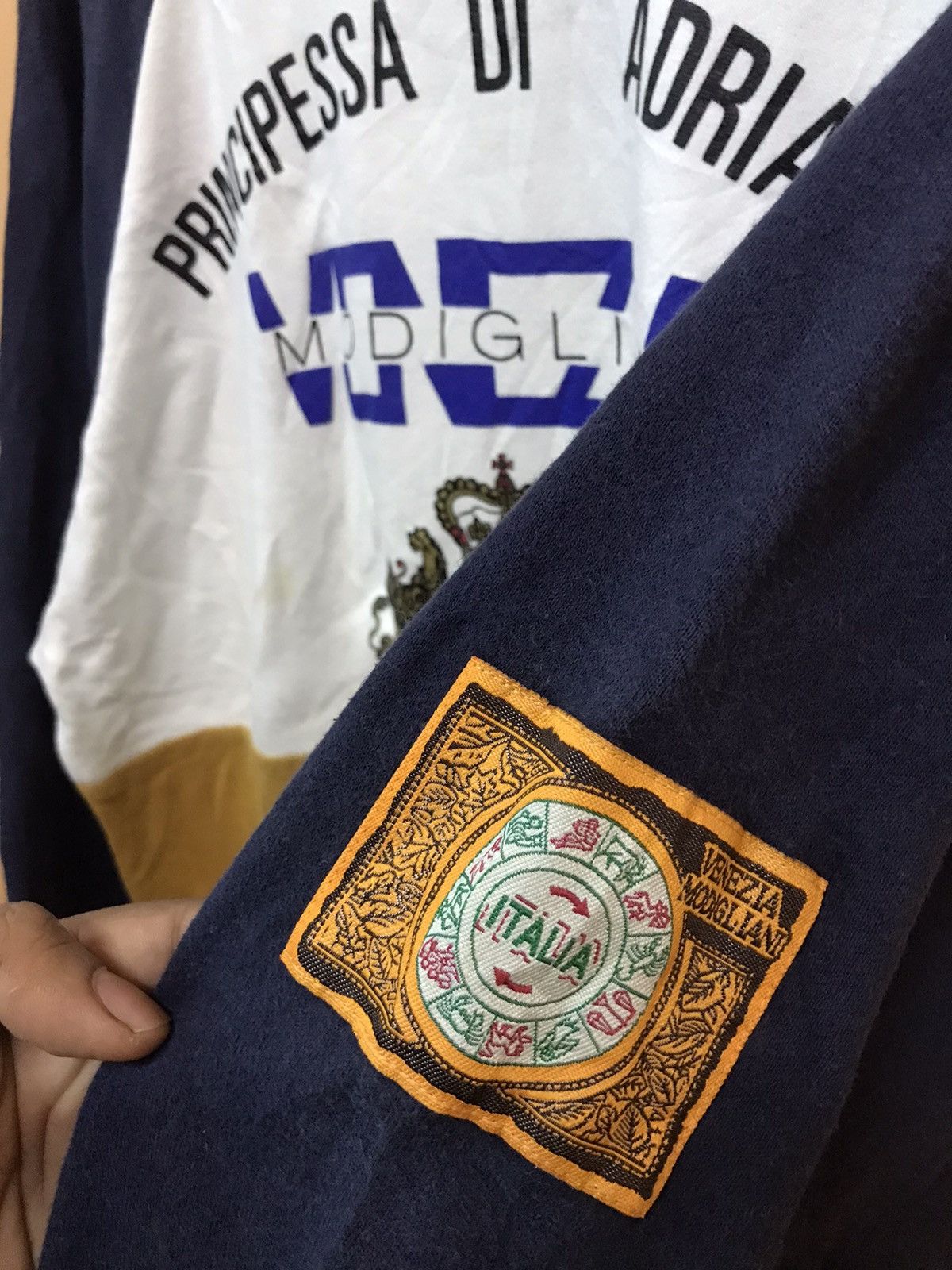 Other × Vintage ‼️VTG MODIGLIAN SPELLOUT MULTICOLOUR NICE DESIGN‼️ Size US L / EU 52-54 / 3 - 4 Thumbnail