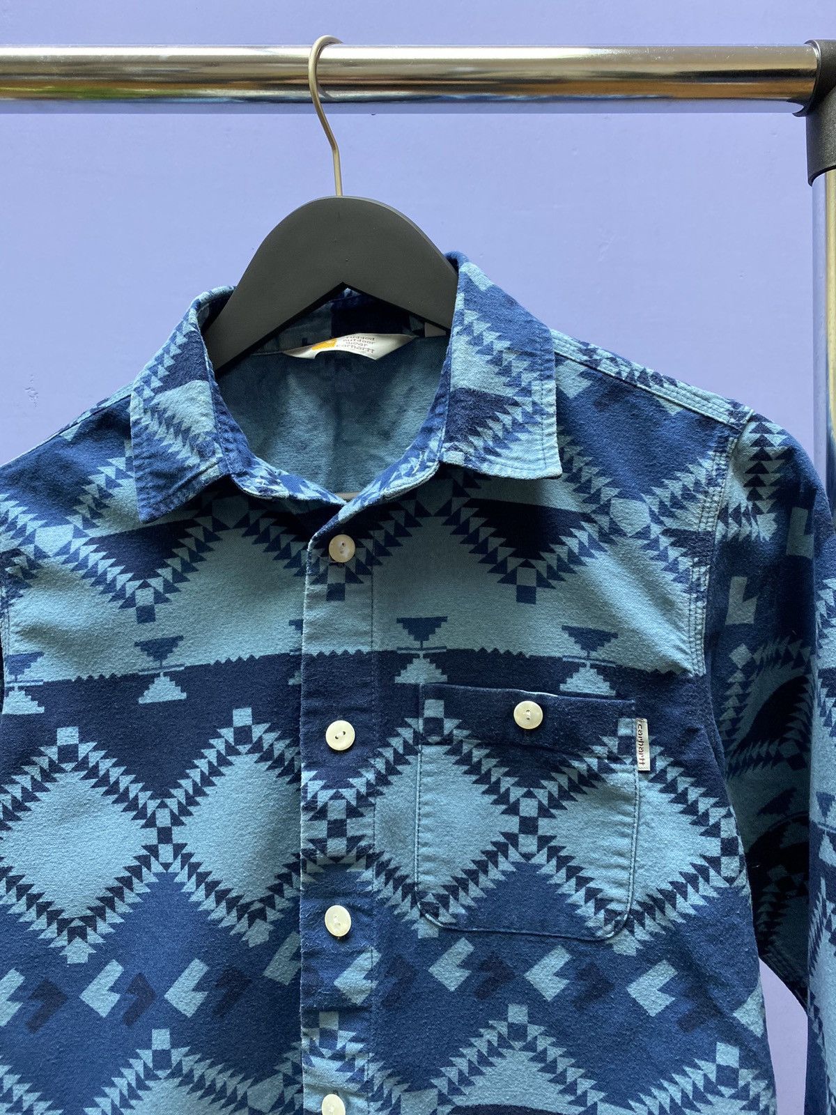 Other Carhartt WIP Long Sleeve Natural Shirt Men’s S Blue Aztec Size US S / EU 44-46 / 1 - 9 Thumbnail