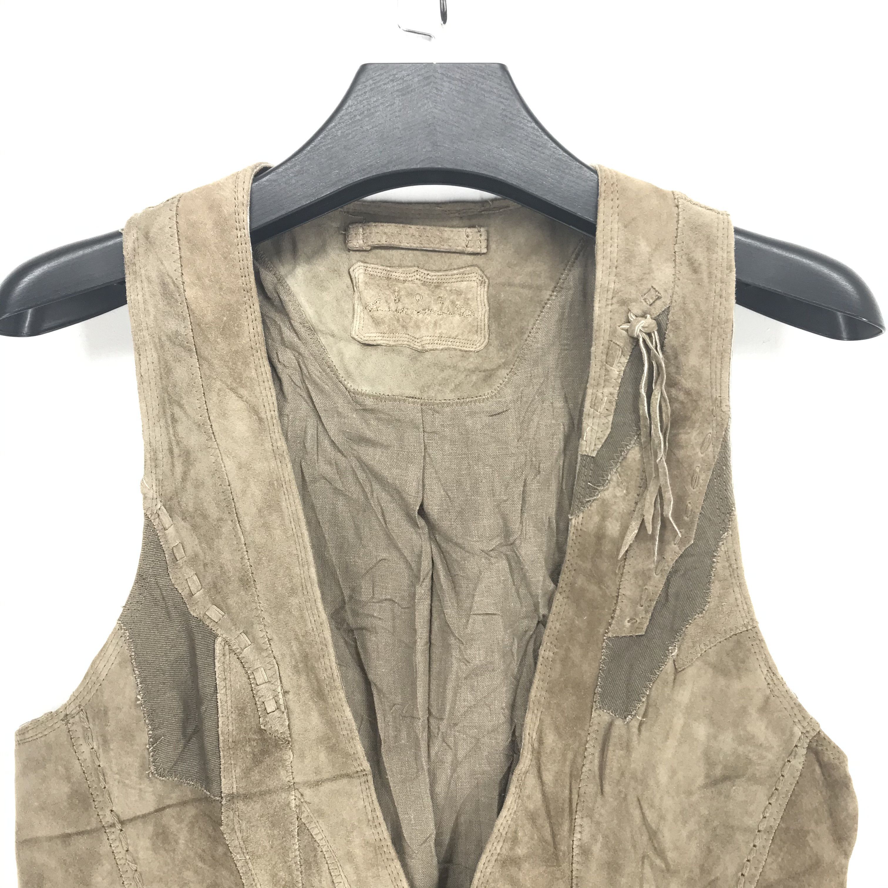 Genuine Leather Rare🔥 Goa Deconstructed Suede Leather Vest #2188-85 Size US S / EU 44-46 / 1 - 16 Thumbnail