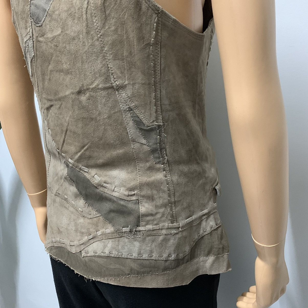 Genuine Leather Rare🔥 Goa Deconstructed Suede Leather Vest #2188-85 Size US S / EU 44-46 / 1 - 14 Thumbnail