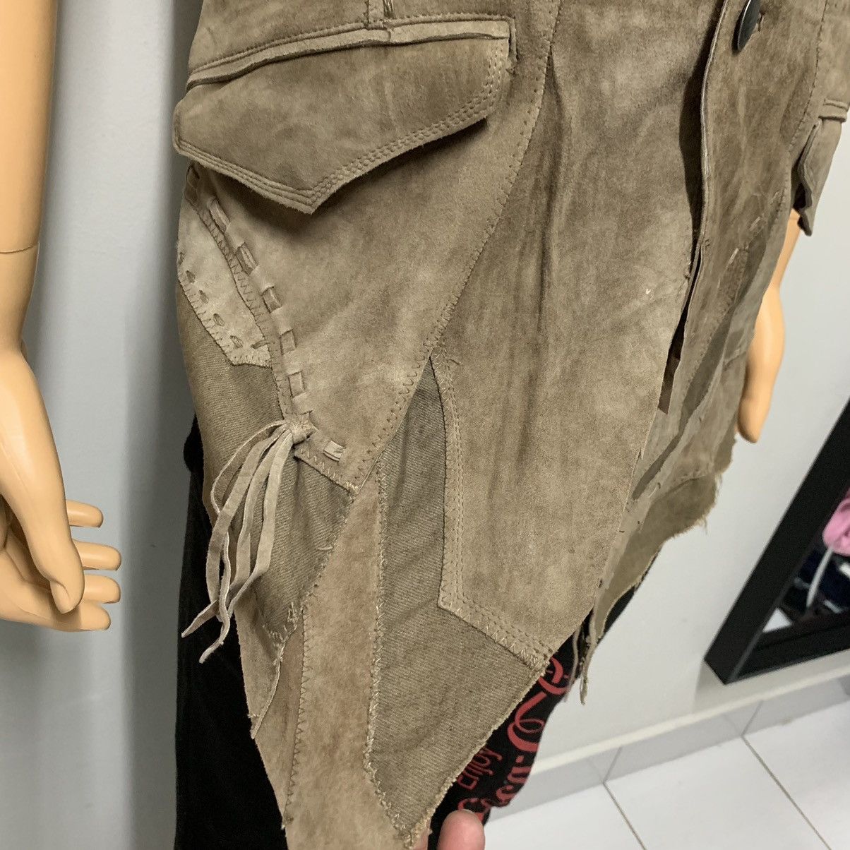 Genuine Leather Rare🔥 Goa Deconstructed Suede Leather Vest #2188-85 Size US S / EU 44-46 / 1 - 6 Thumbnail