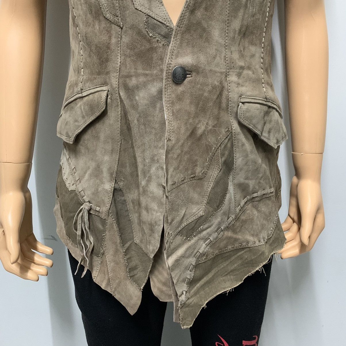Genuine Leather Rare🔥 Goa Deconstructed Suede Leather Vest #2188-85 Size US S / EU 44-46 / 1 - 5 Thumbnail