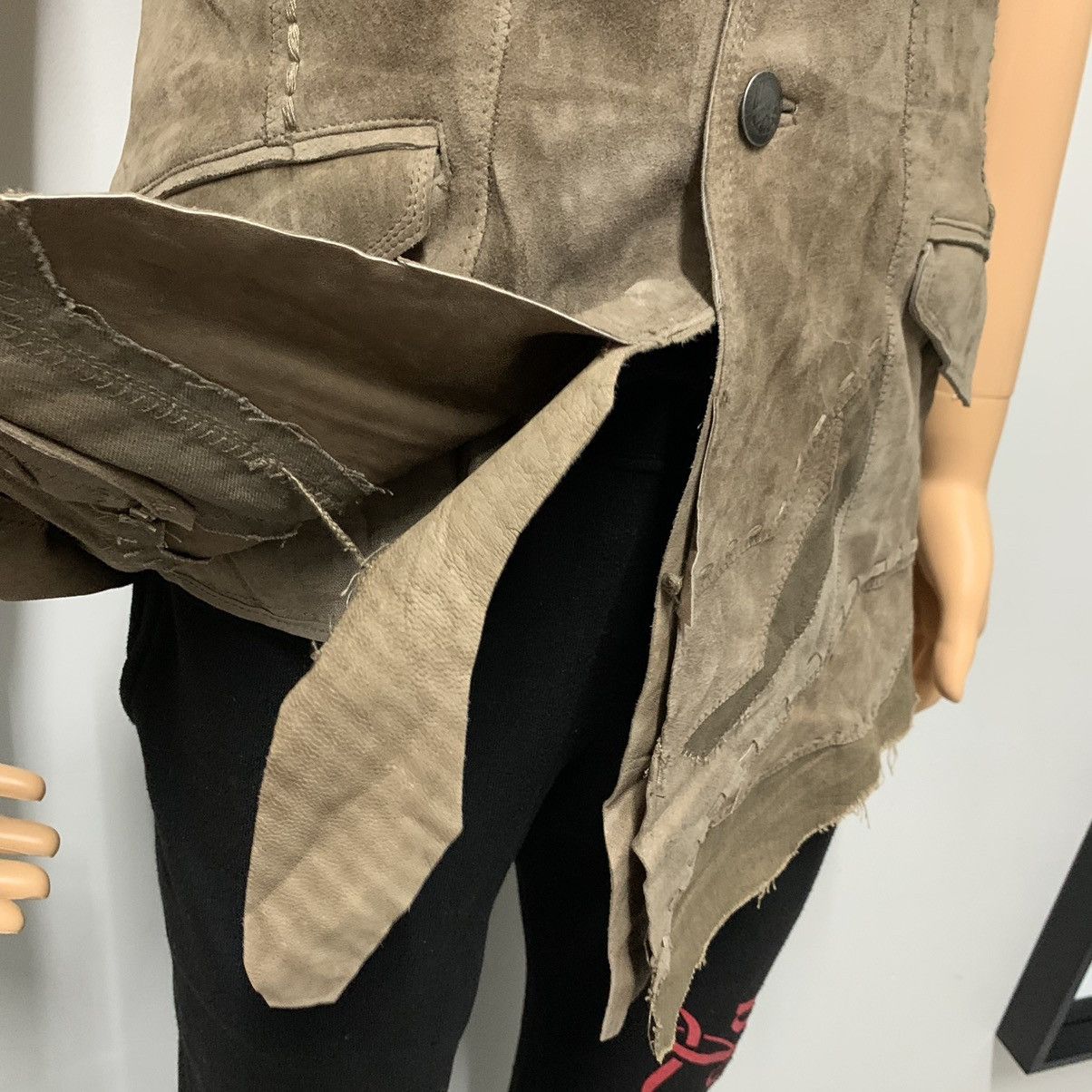 Genuine Leather Rare🔥 Goa Deconstructed Suede Leather Vest #2188-85 Size US S / EU 44-46 / 1 - 7 Thumbnail