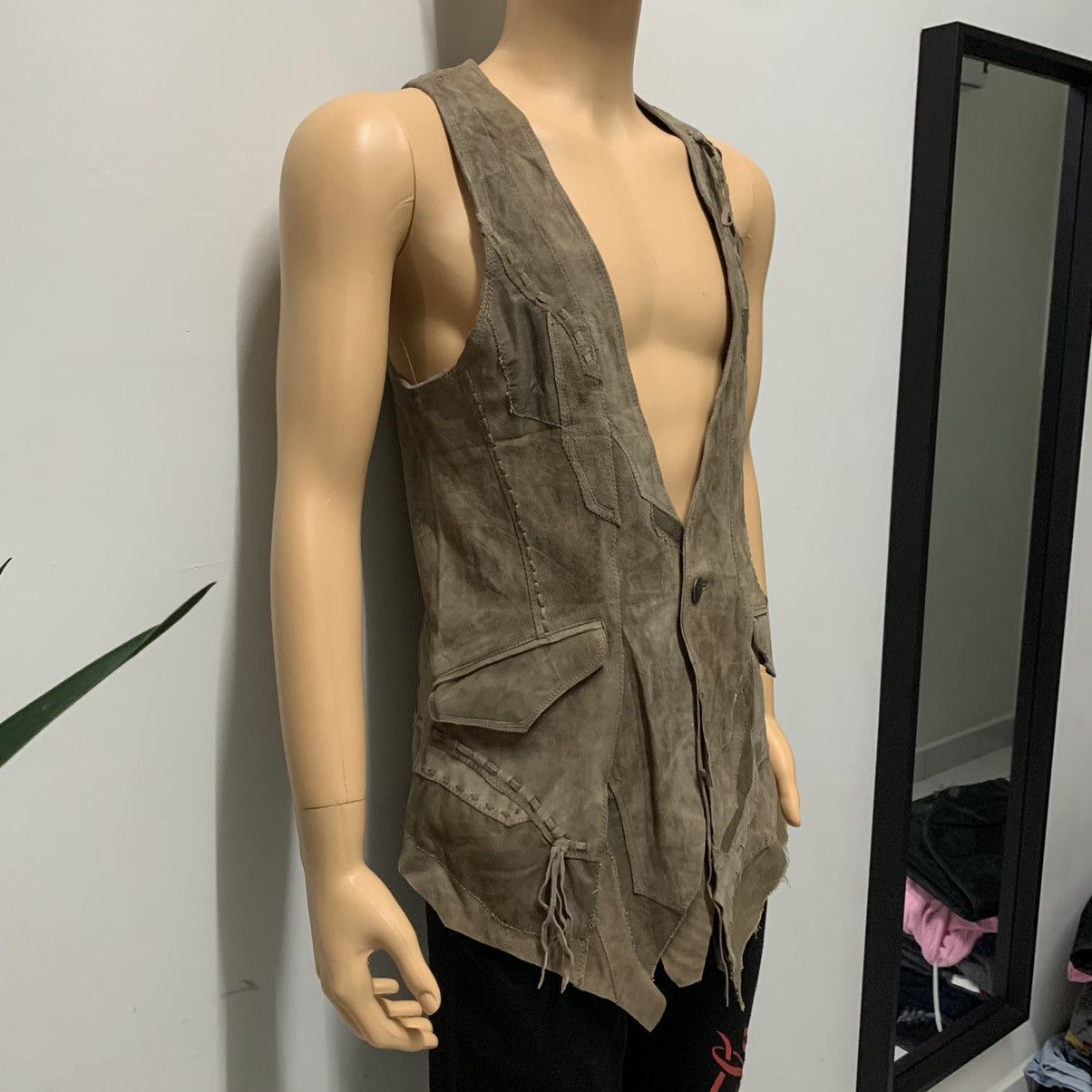 Genuine Leather Rare🔥 Goa Deconstructed Suede Leather Vest #2188-85 Size US S / EU 44-46 / 1 - 2 Thumbnail