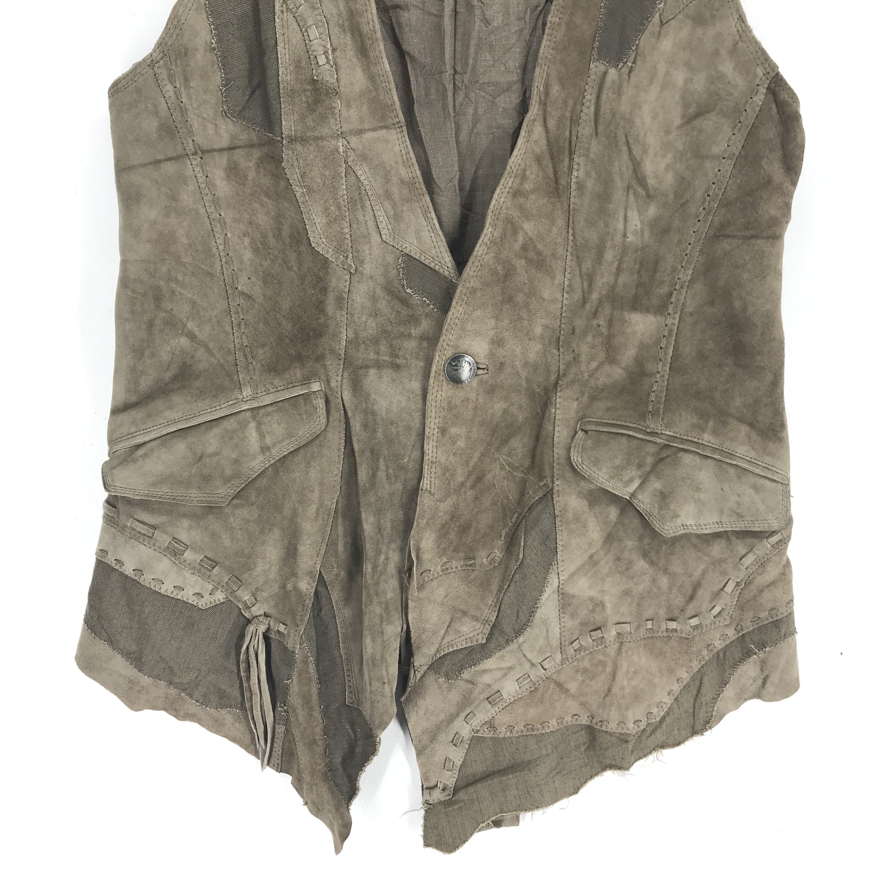 Genuine Leather Rare🔥 Goa Deconstructed Suede Leather Vest #2188-85 Size US S / EU 44-46 / 1 - 17 Thumbnail