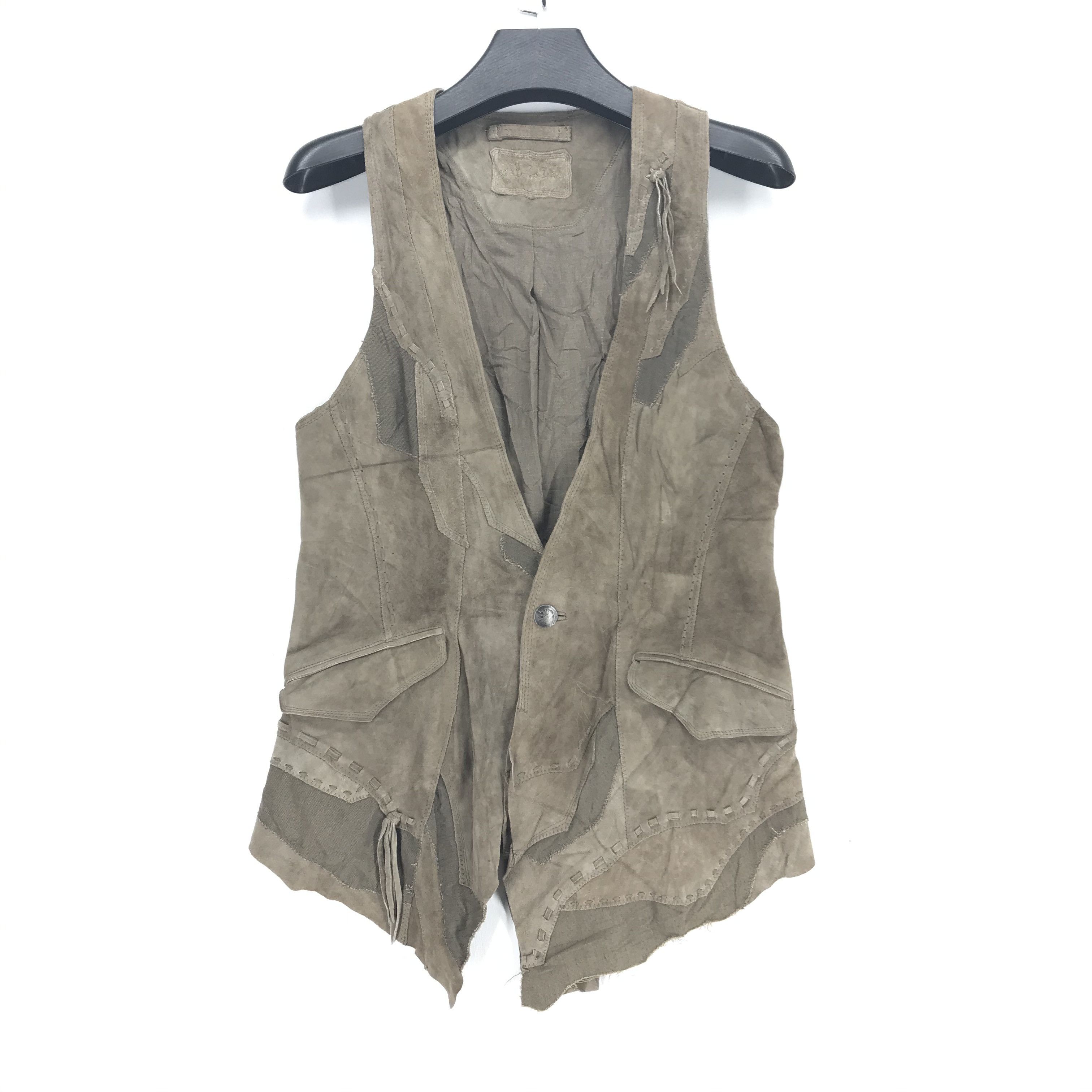 Genuine Leather Rare🔥 Goa Deconstructed Suede Leather Vest #2188-85 Size US S / EU 44-46 / 1 - 15 Thumbnail