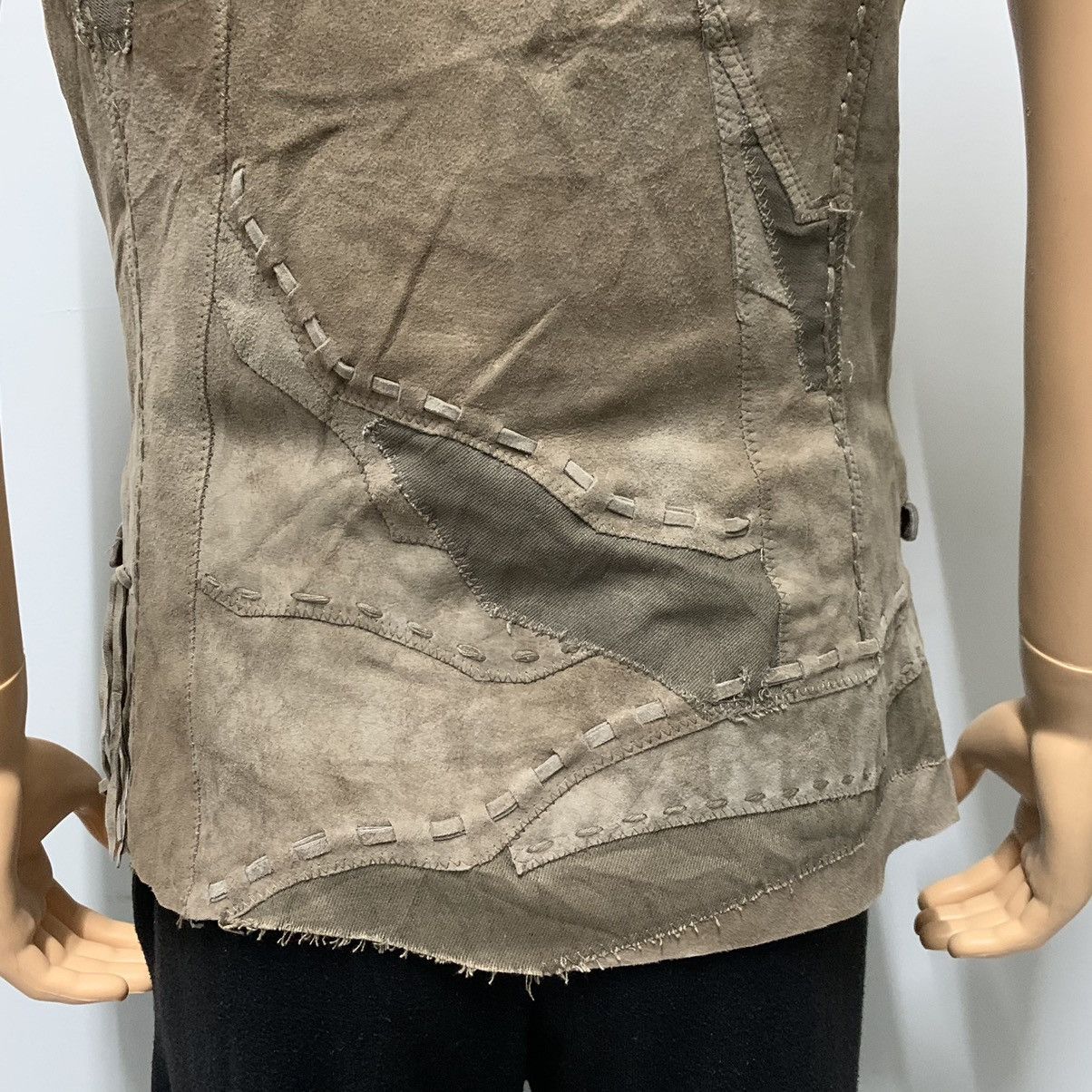 Genuine Leather Rare🔥 Goa Deconstructed Suede Leather Vest #2188-85 Size US S / EU 44-46 / 1 - 12 Thumbnail