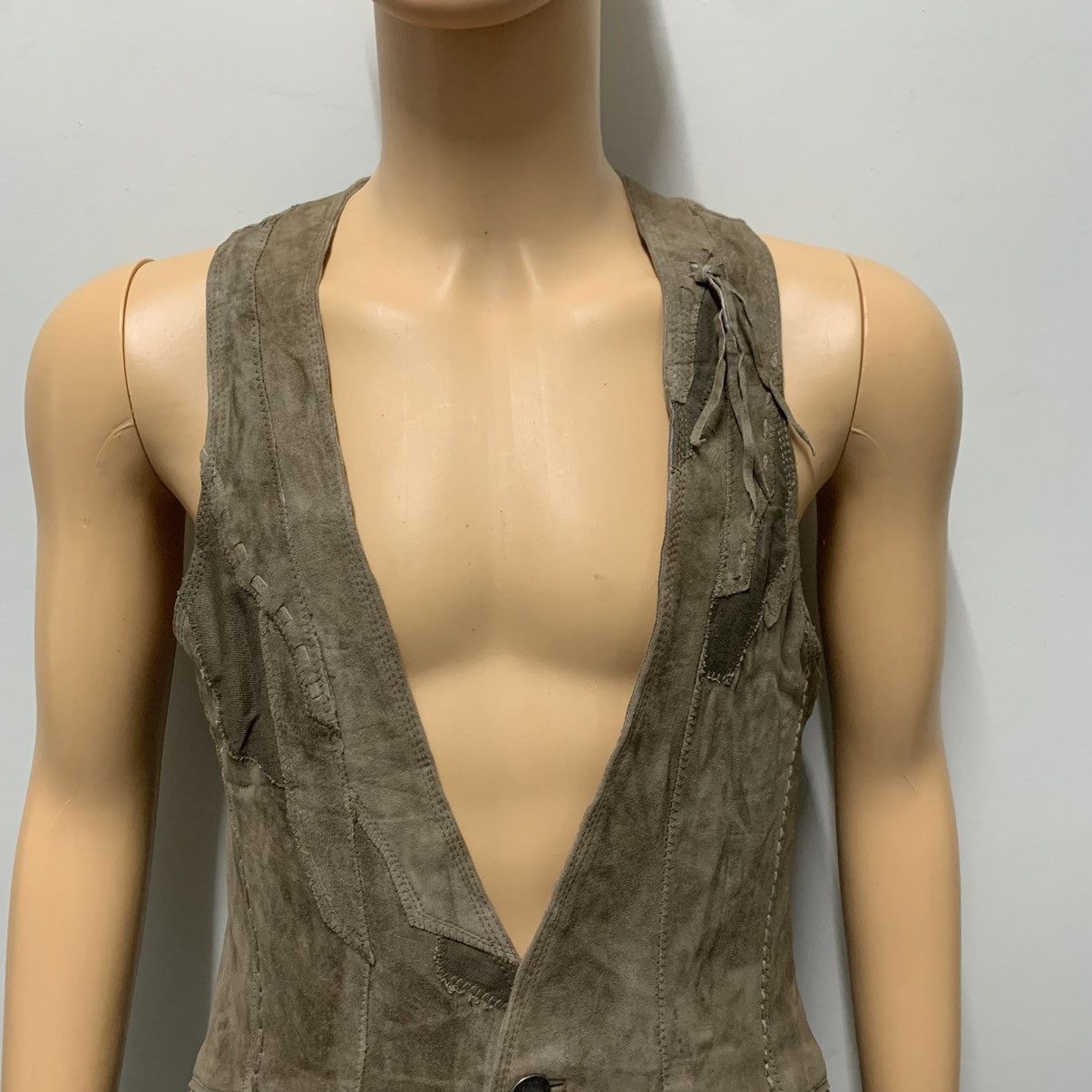 Genuine Leather Rare🔥 Goa Deconstructed Suede Leather Vest #2188-85 Size US S / EU 44-46 / 1 - 4 Thumbnail