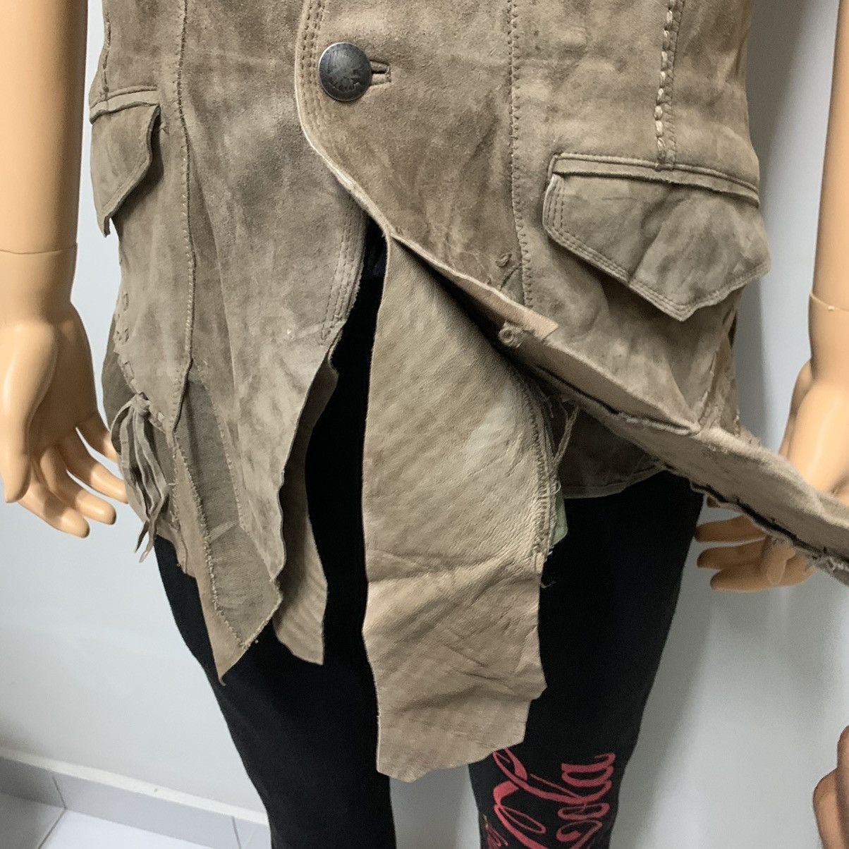 Genuine Leather Rare🔥 Goa Deconstructed Suede Leather Vest #2188-85 Size US S / EU 44-46 / 1 - 9 Thumbnail
