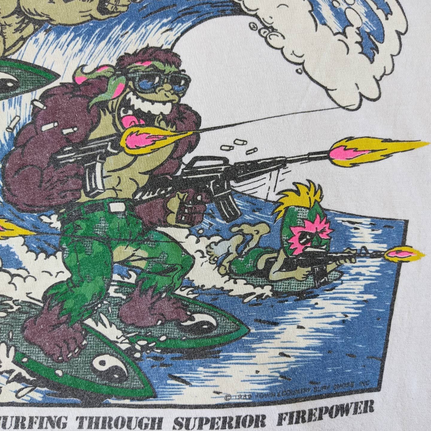 Vintage 1989 T&C TC Surf designs Hardcore Marines Size US XL / EU 56 / 4 - 3 Thumbnail