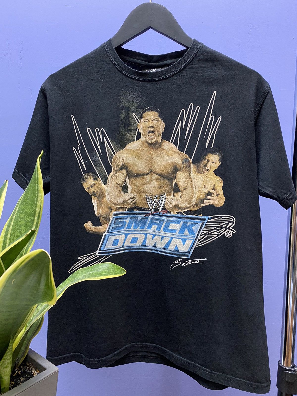 WWE WWE 2008 Batista SmackDown Wrestling T Shirt Size US M / EU 48-50 / 2 - 6 Thumbnail