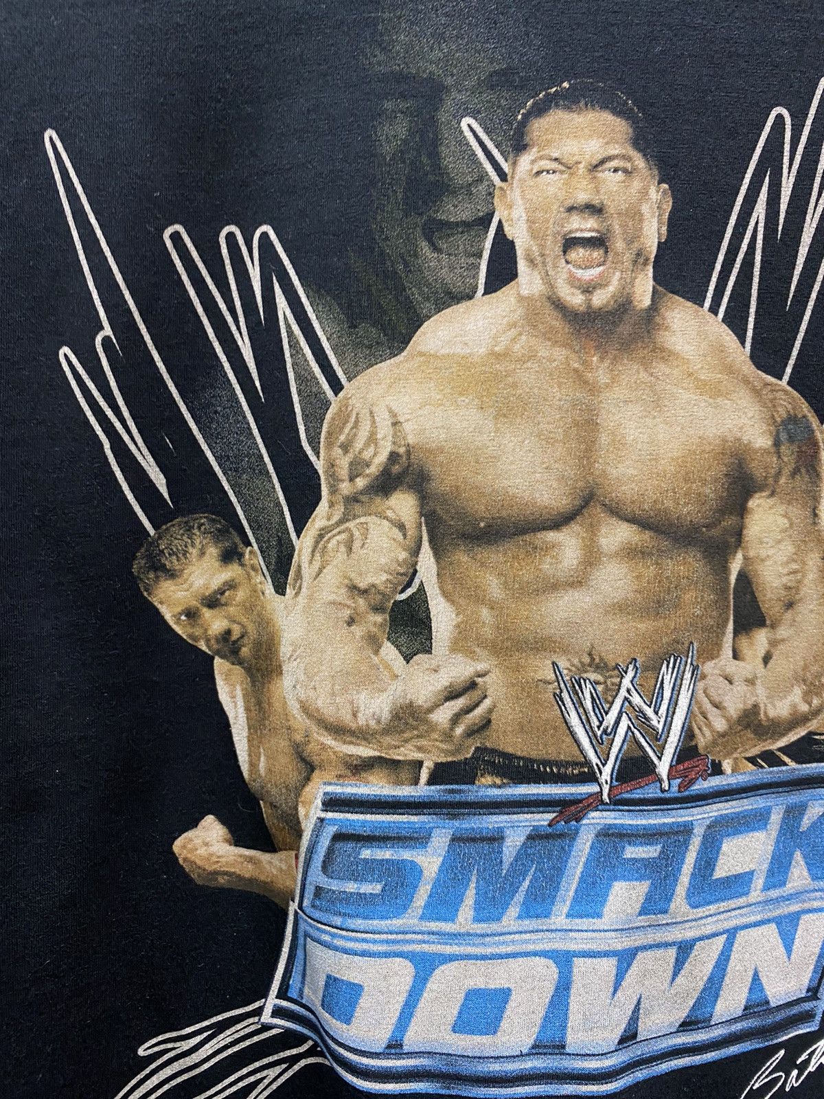 WWE WWE 2008 Batista SmackDown Wrestling T Shirt Size US M / EU 48-50 / 2 - 9 Thumbnail